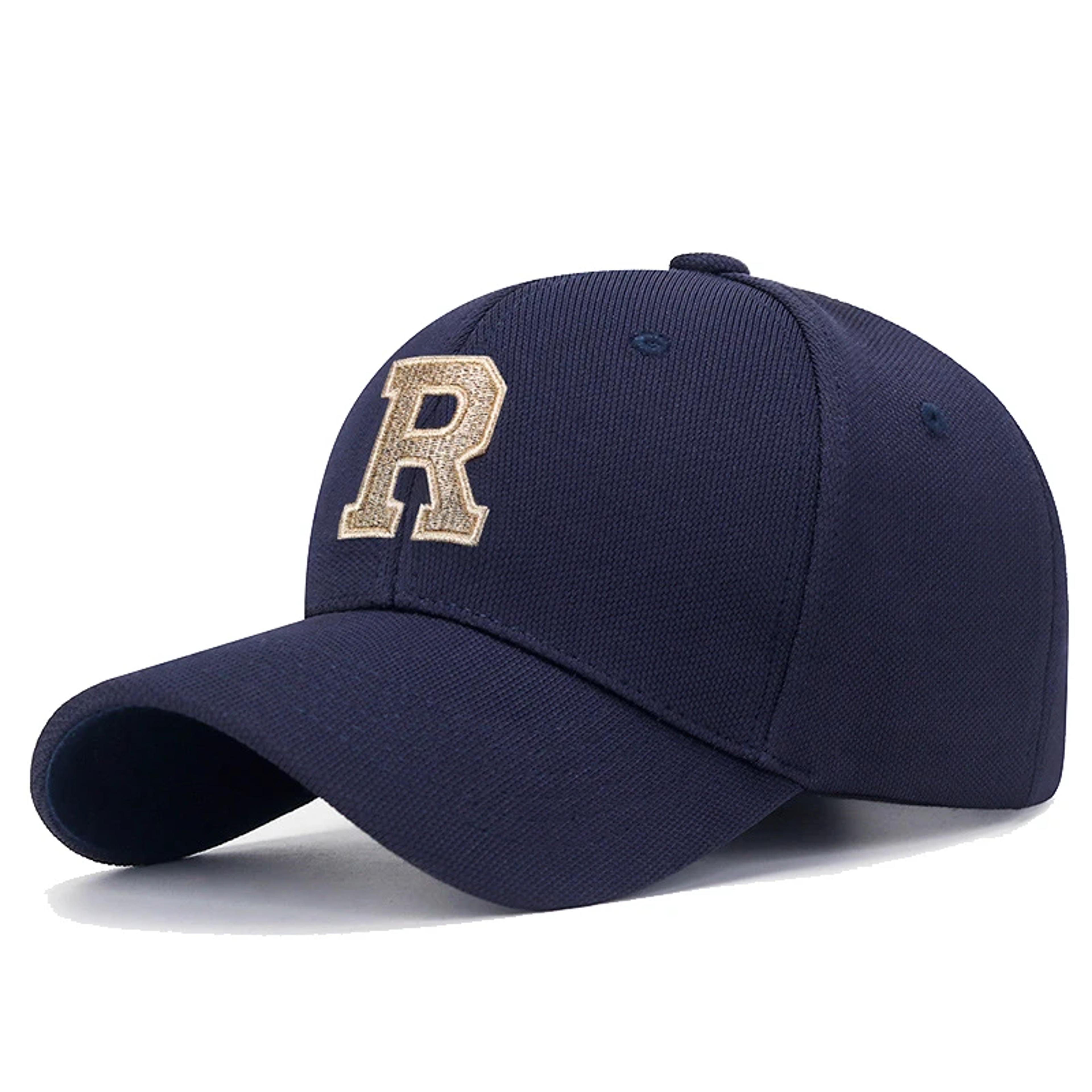 letter cotton baseball cap with gold embroidery adjustable unisex casual hat
