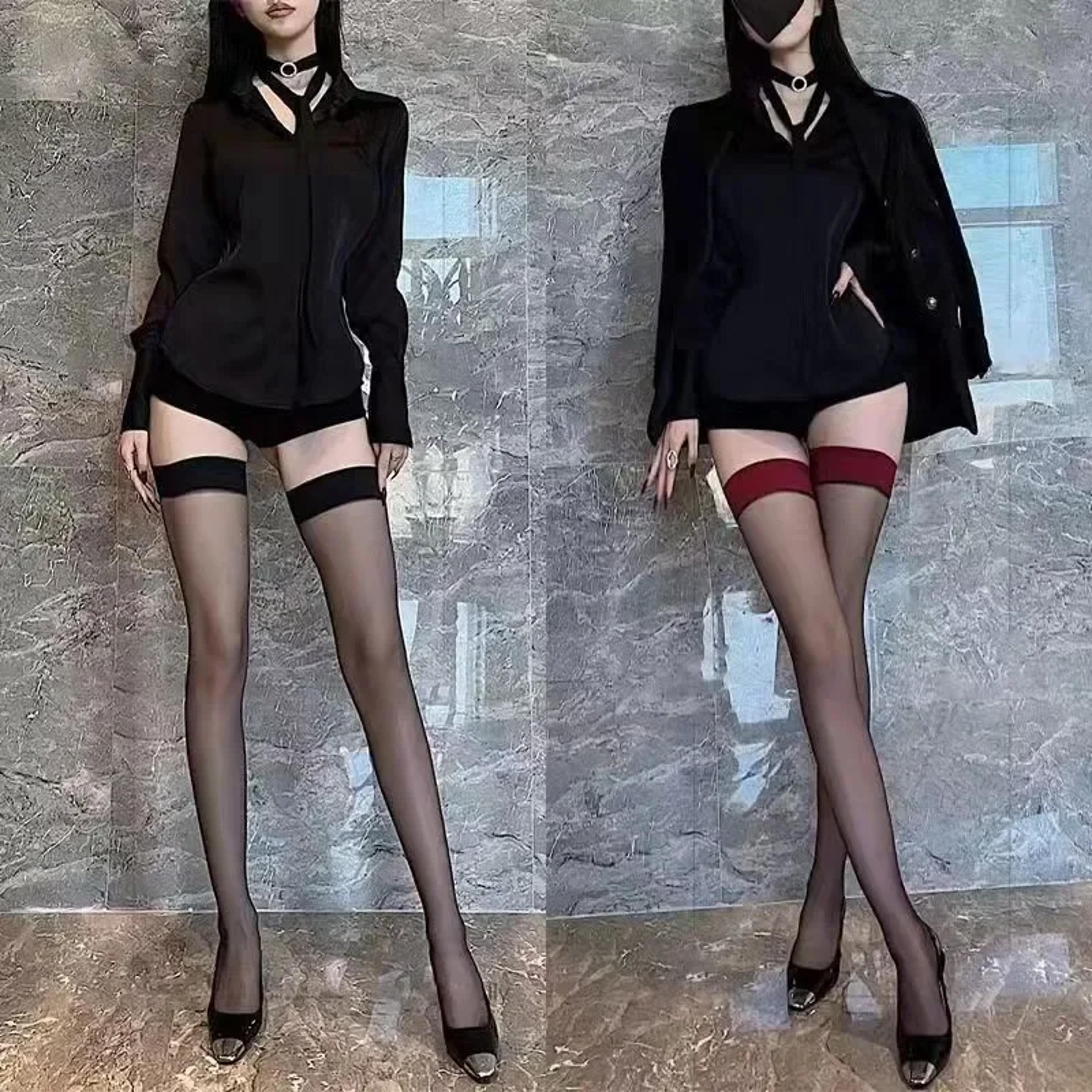 elegant fishnet thigh high stockings sexy over the knee stockings for party & clubwear