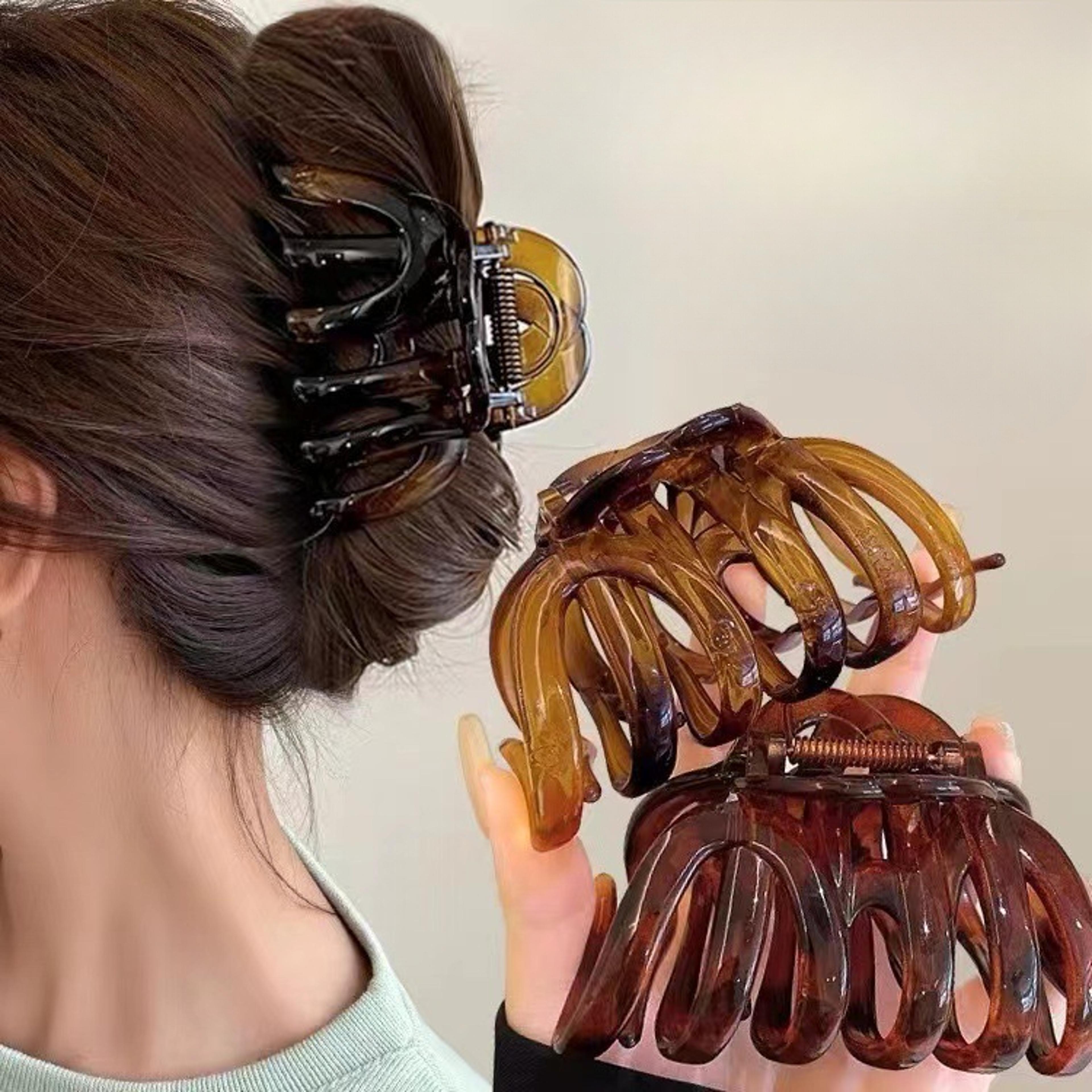 elegant hair claw clip pumpkin design strong hold hair accessory for women