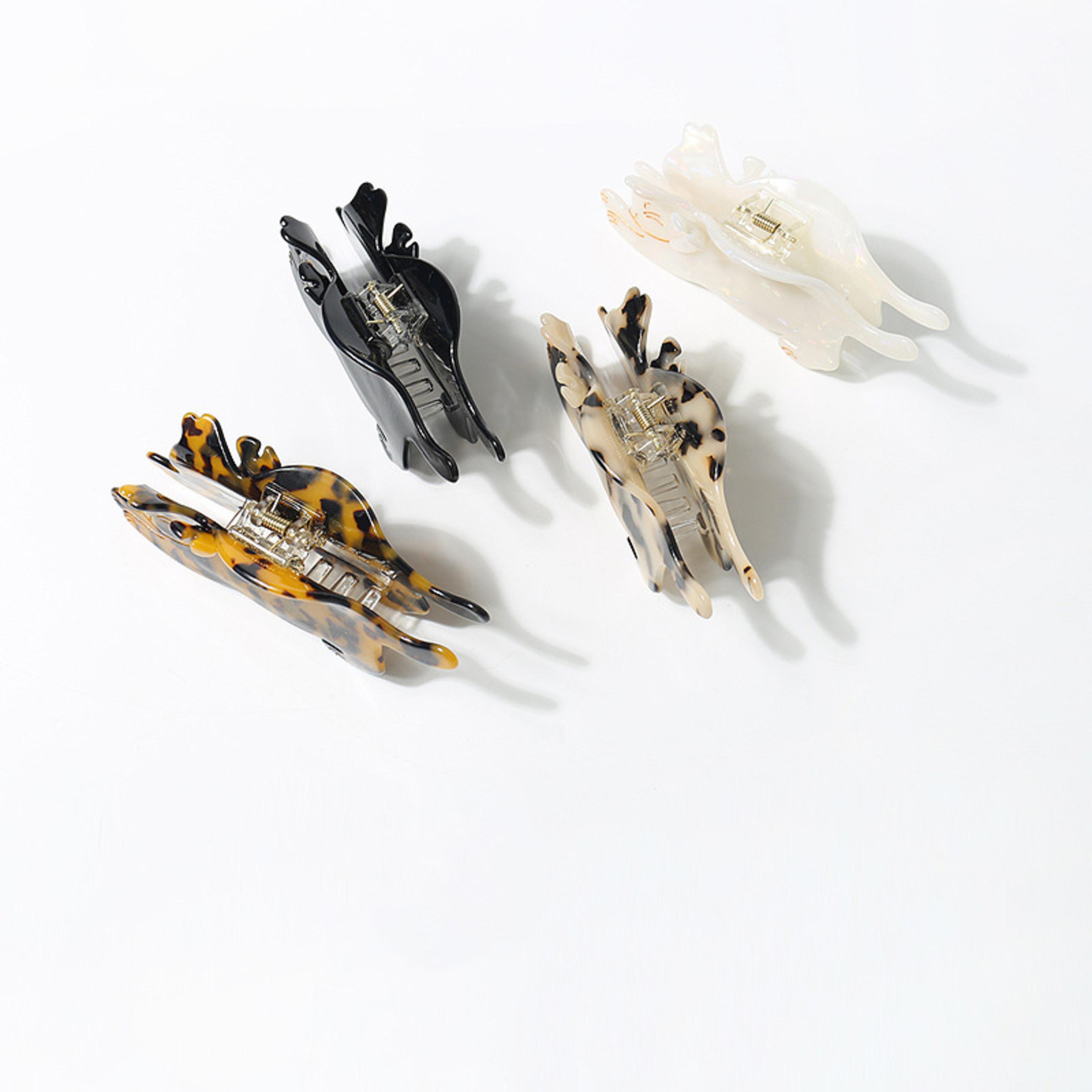 leopard hair claw clip for women stylish claw hair clip animal print hair accessory