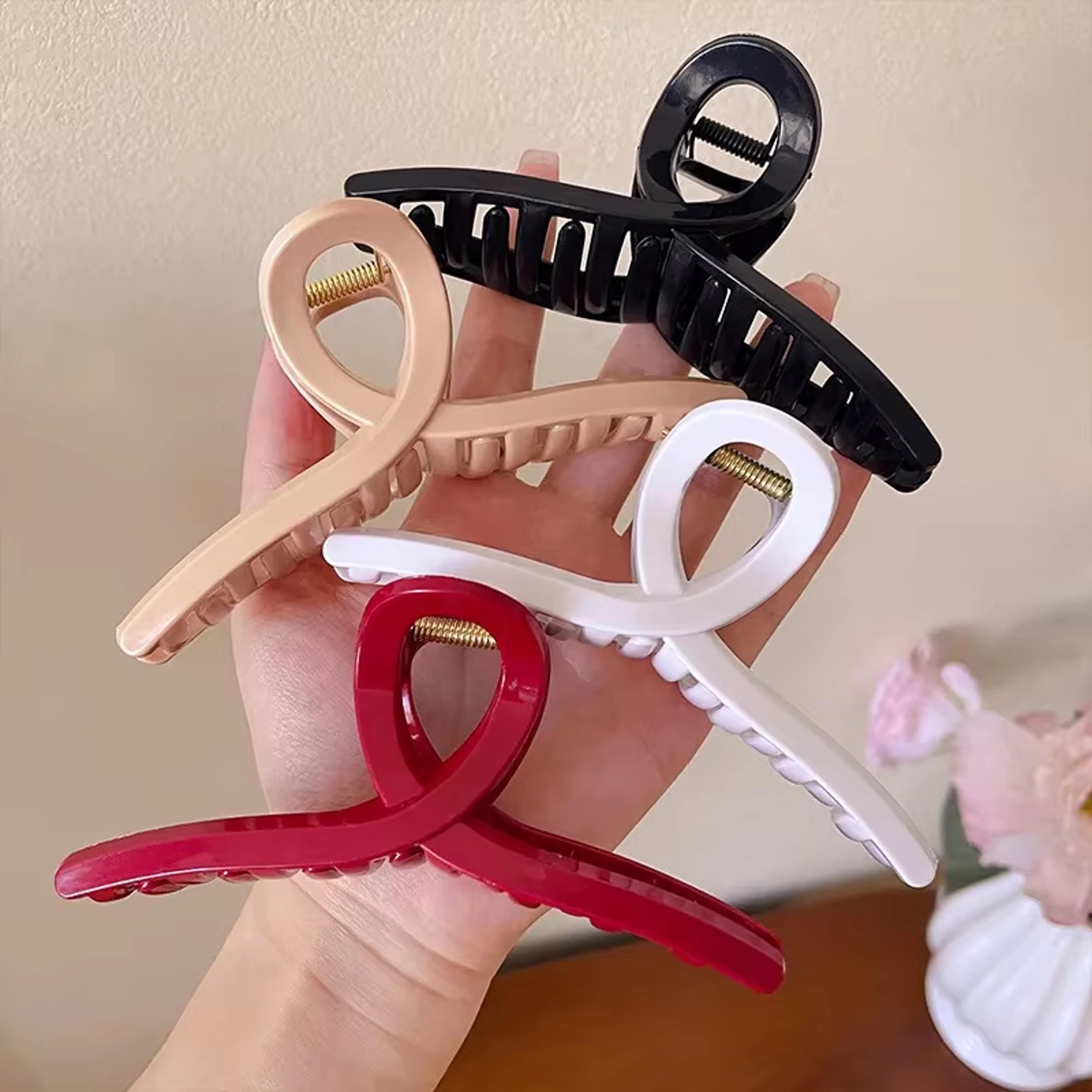 large silicone hair claw clip for thick hair soft shark grip hair clip for women
