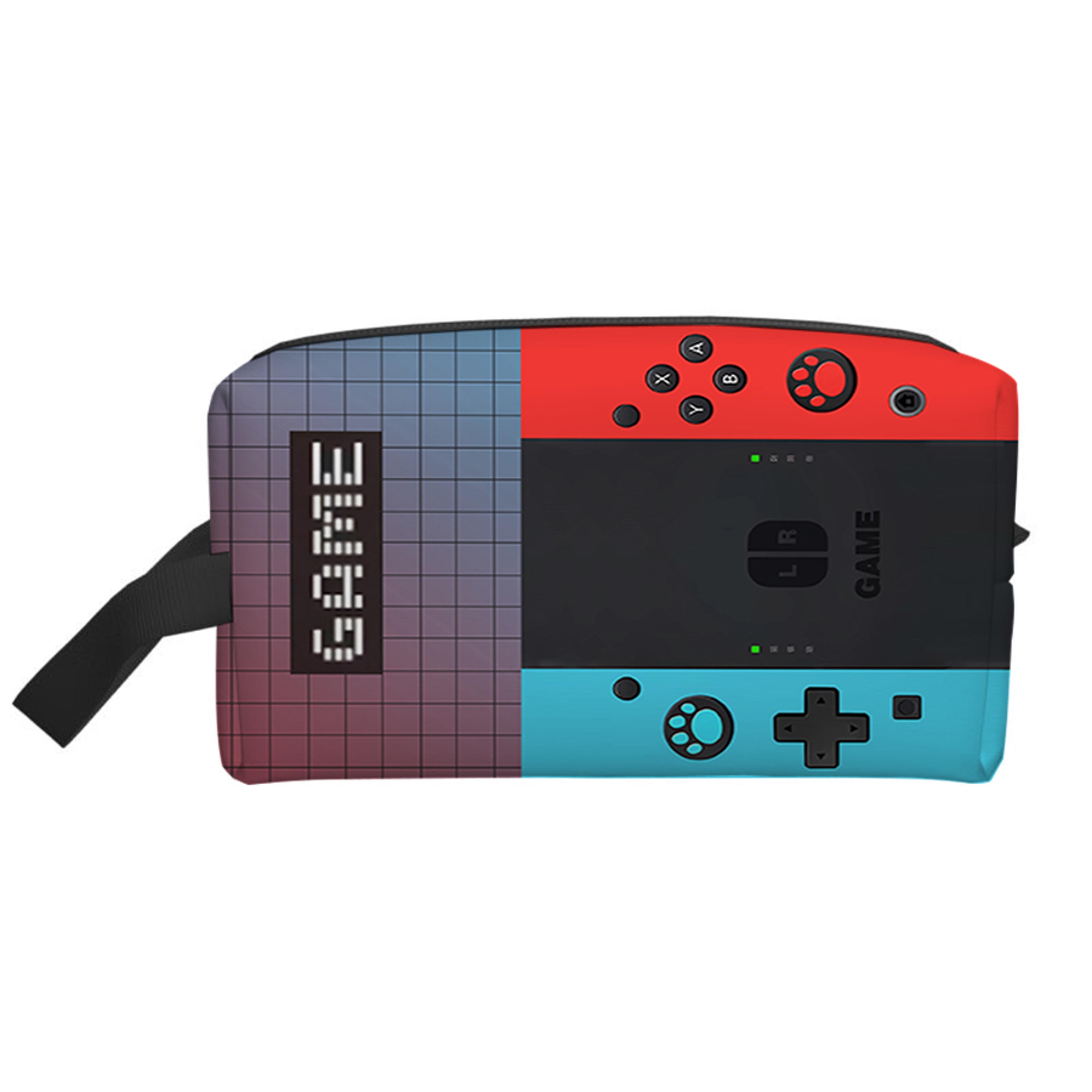 game console print travel makeup bag large cosmetic bag & toiletry organizer pouch