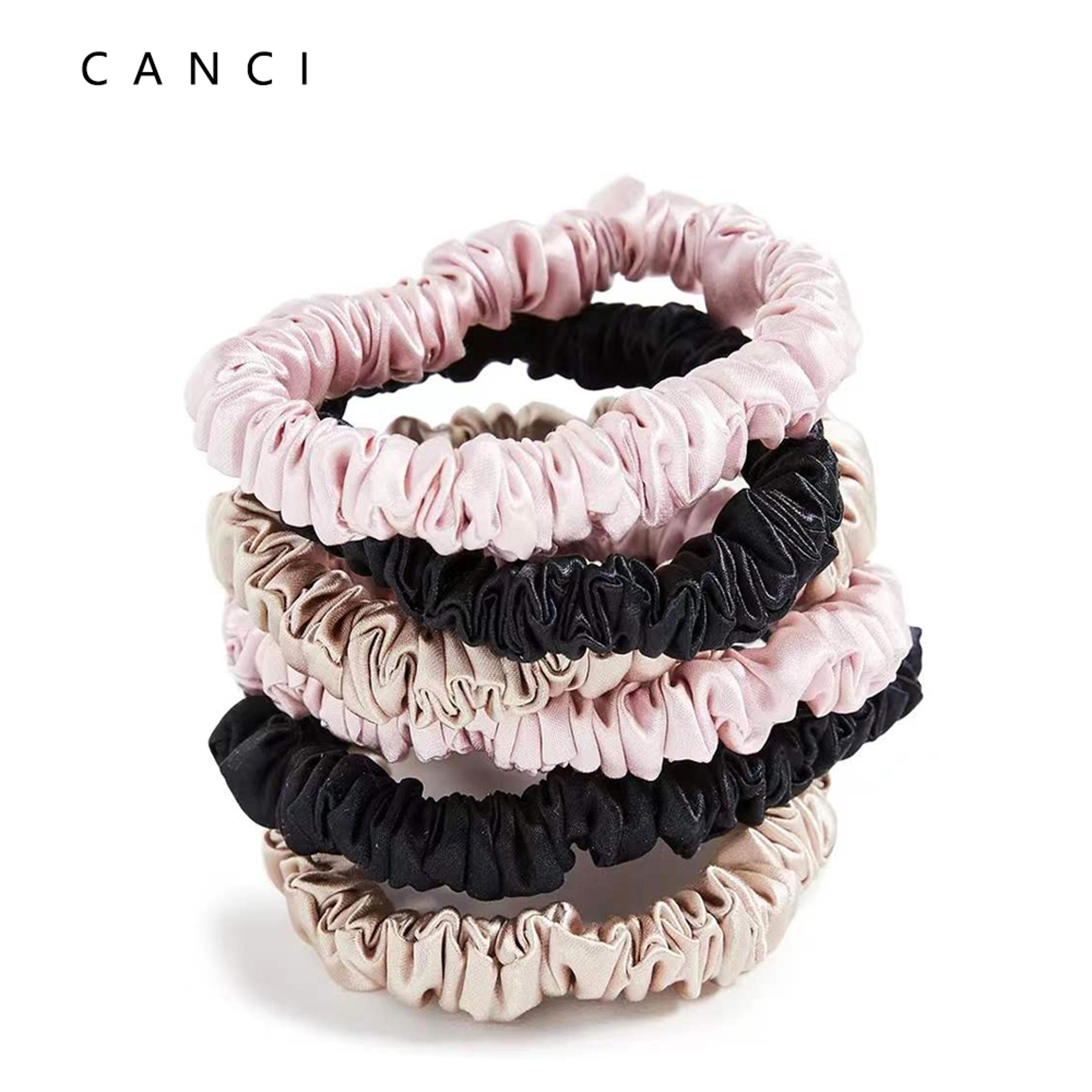 mulberry silk scrunchie skinny no crease silk hair tie for women