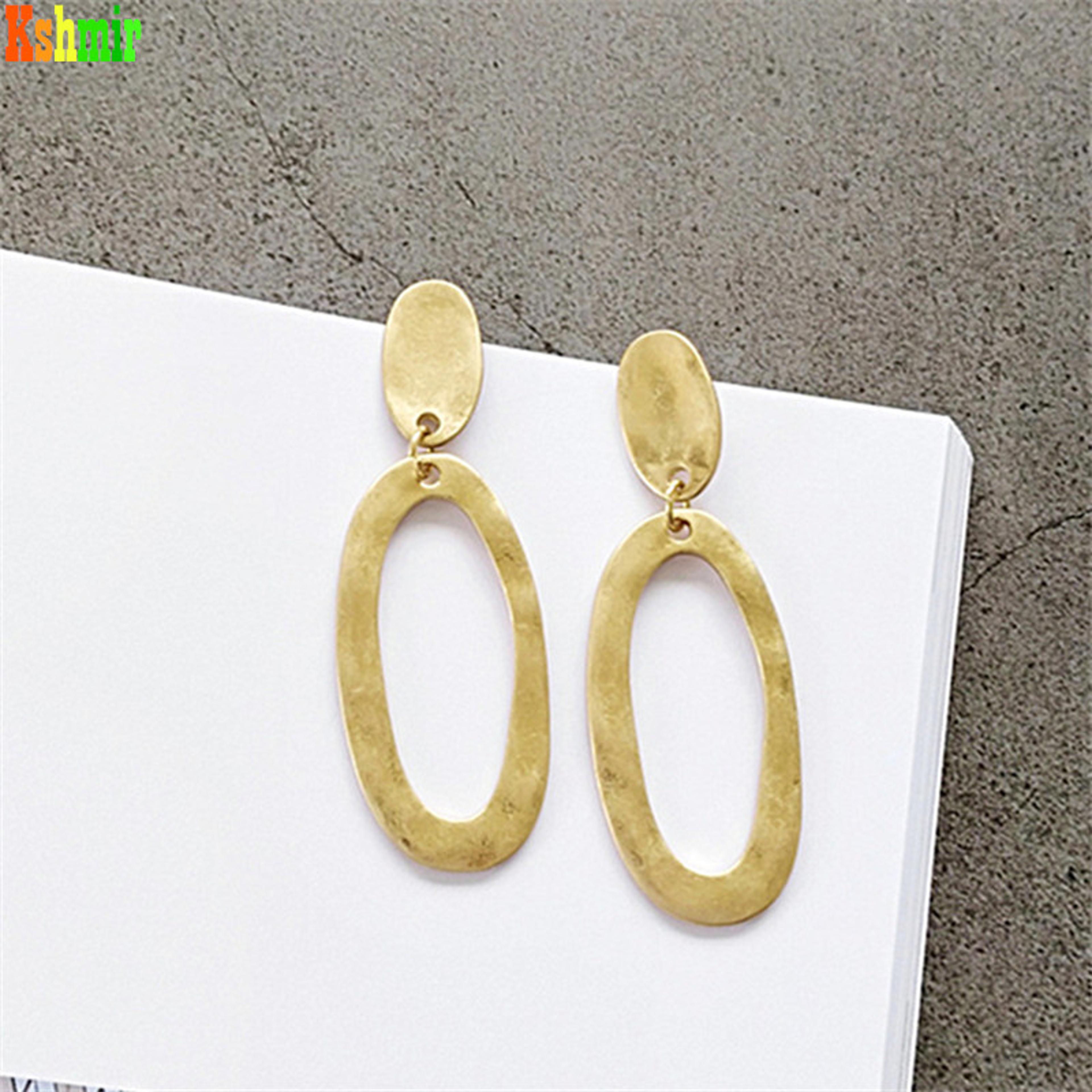 geometric earrings vintage gold statement earrings for women