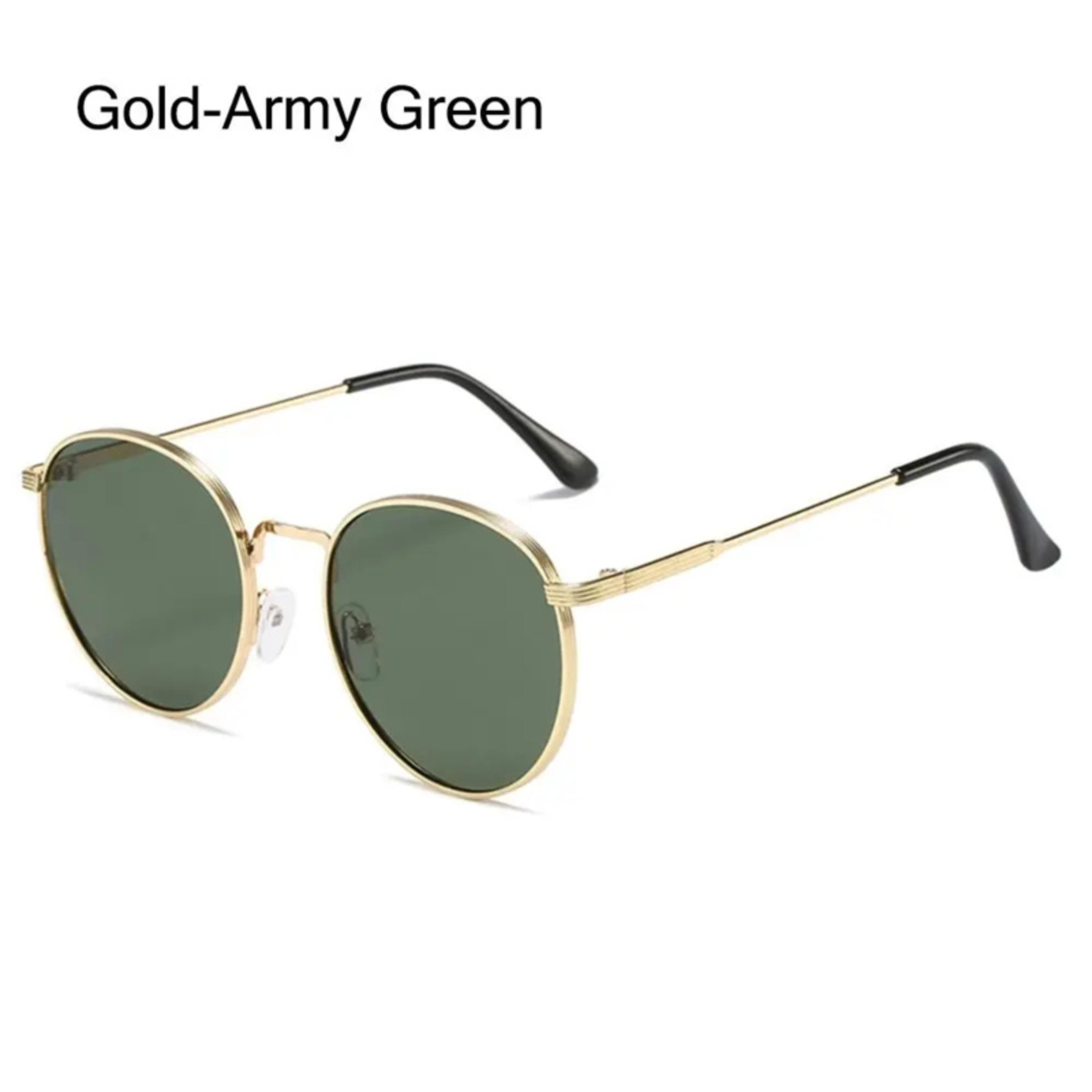 vintage round sunglasses with uv protection metal frame for women & men