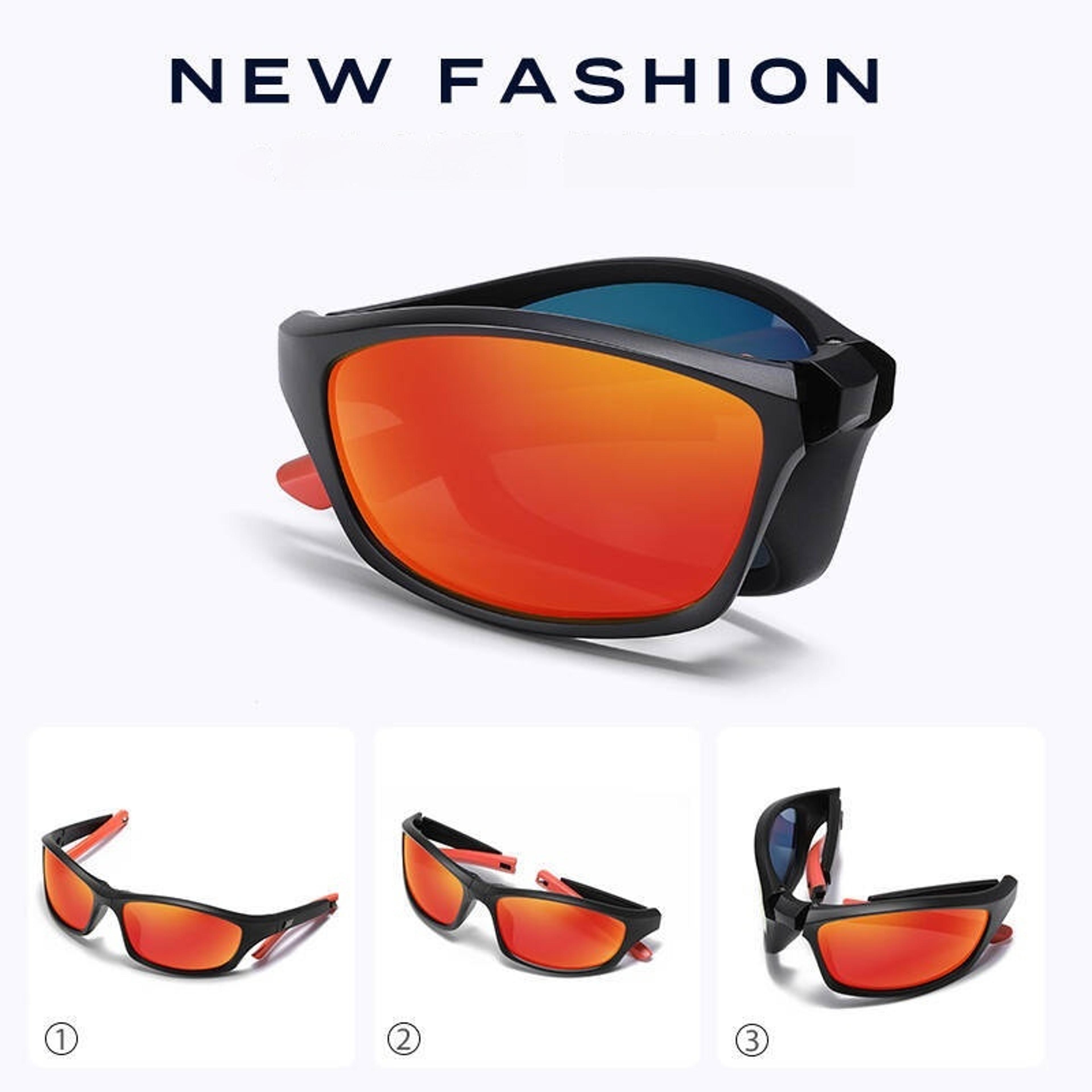 foldable polarized sunglasses uv vintage portable sports eyewear for men & women