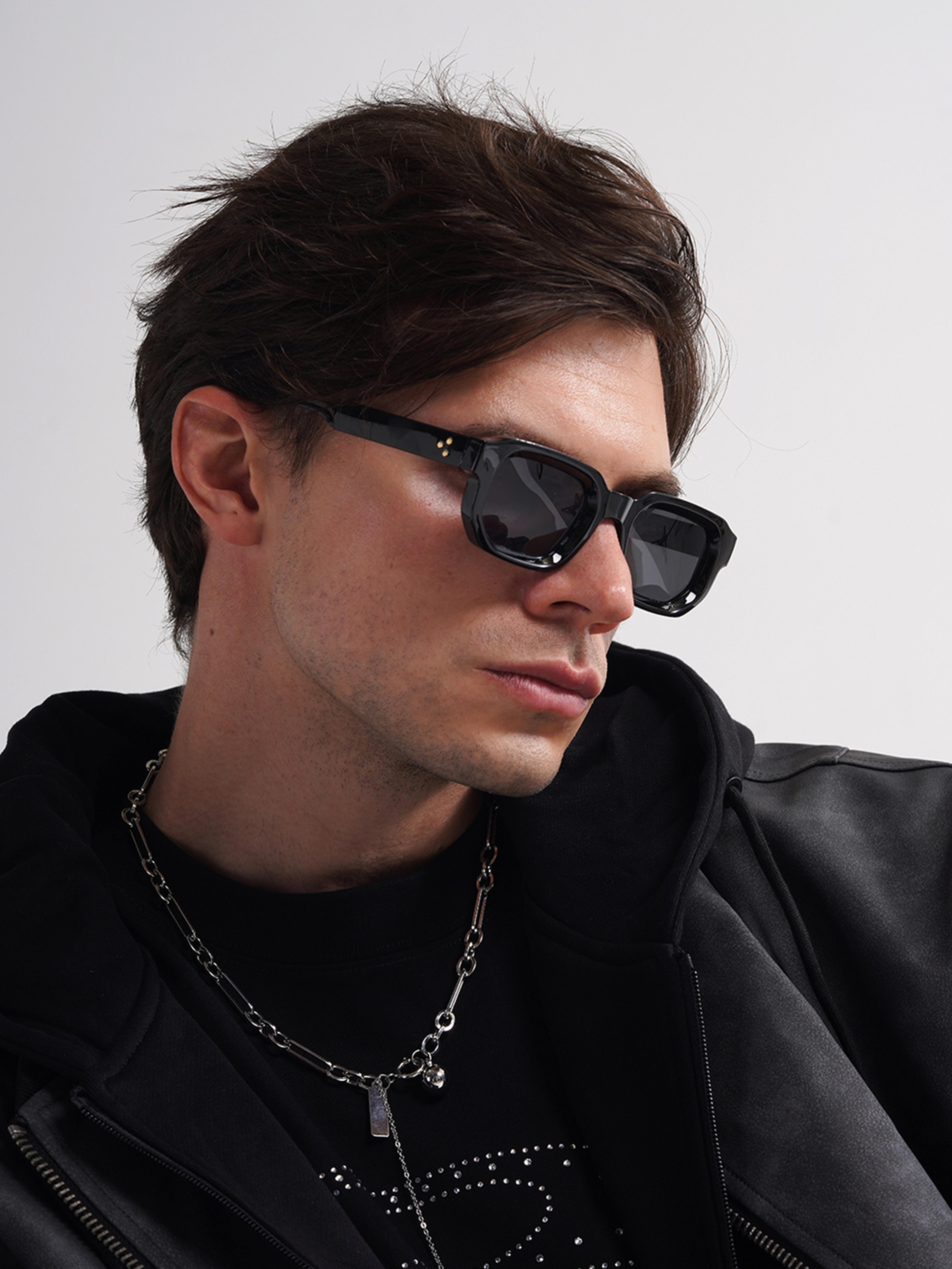 vintage rectangle uv sunglasses for men & women retro designer fashion shades