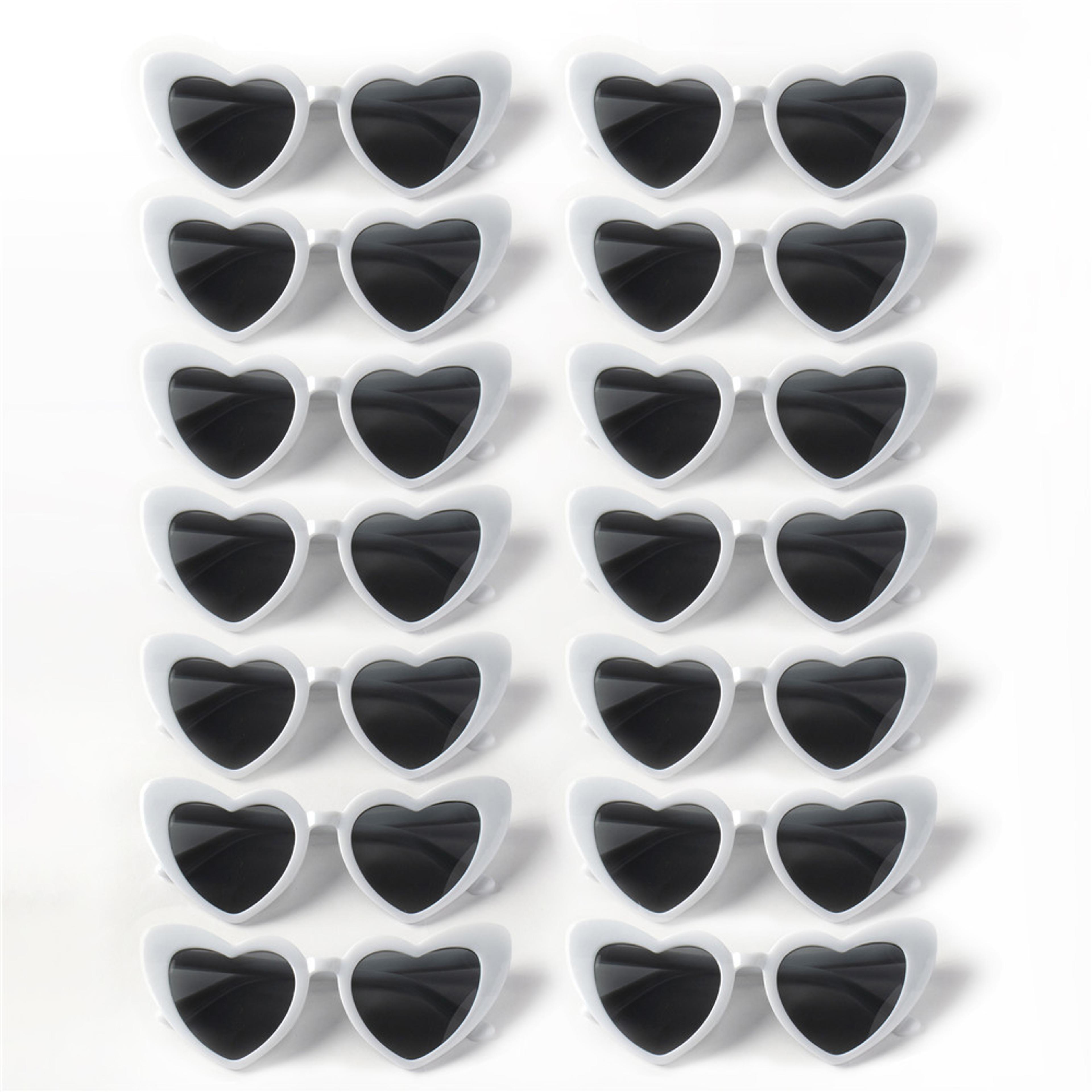 heart shaped glasses set vintage cat eye glasses for parties, weddings & festivals
