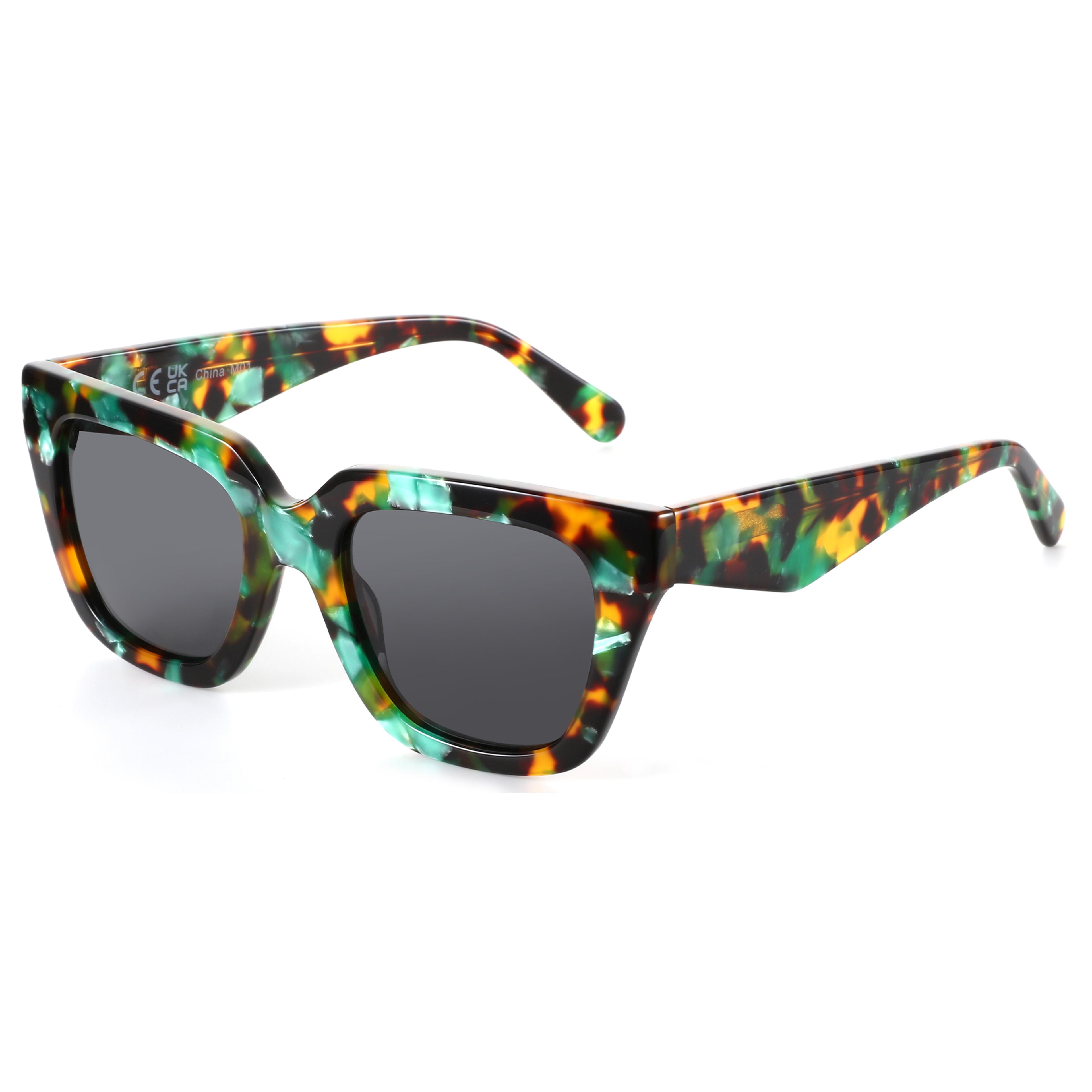 polarized sunglasses for women women's square sunglasses with uv protection & butterfly acetate frame