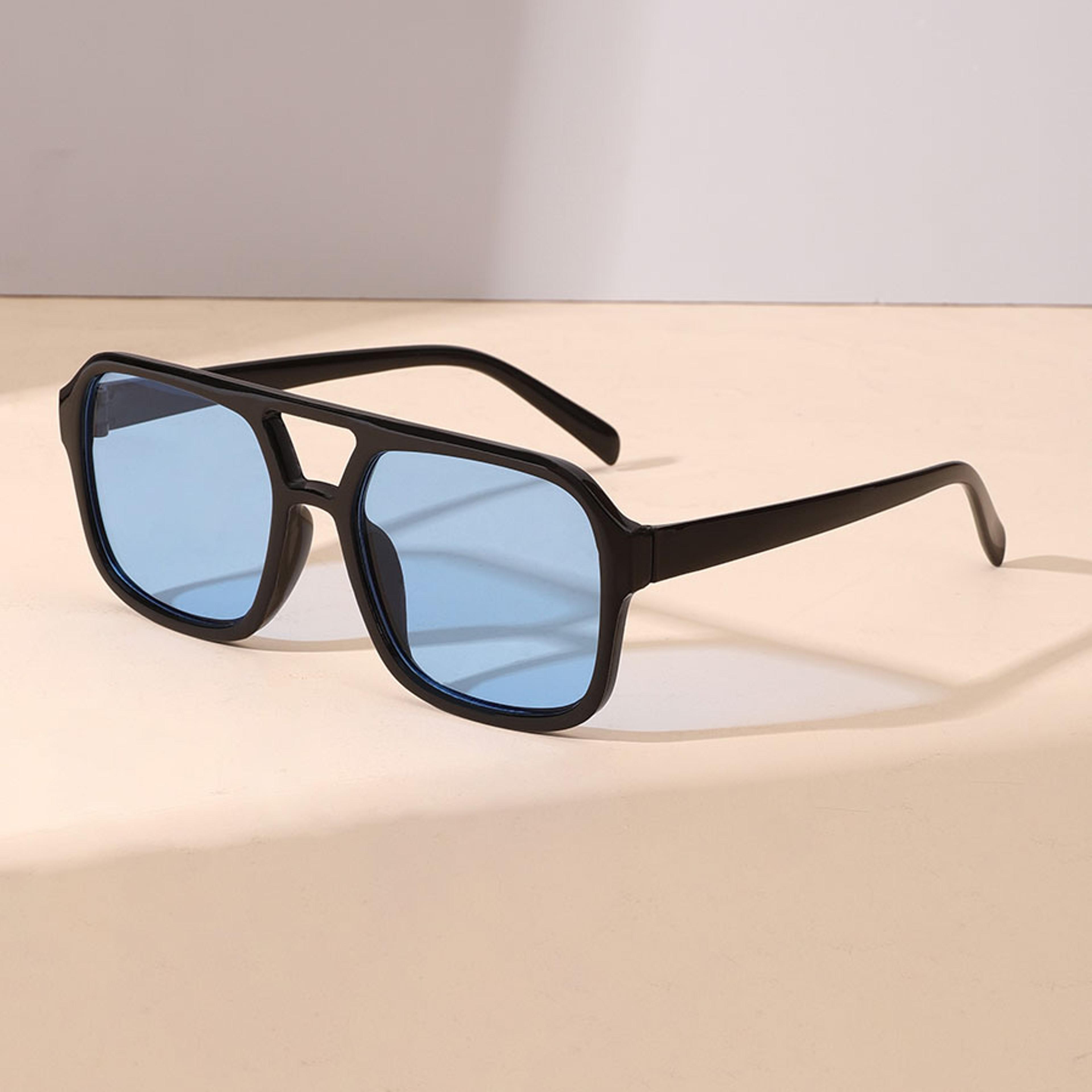 retro polygon sunglasses with double bridge square sunglasses for women & men uv style