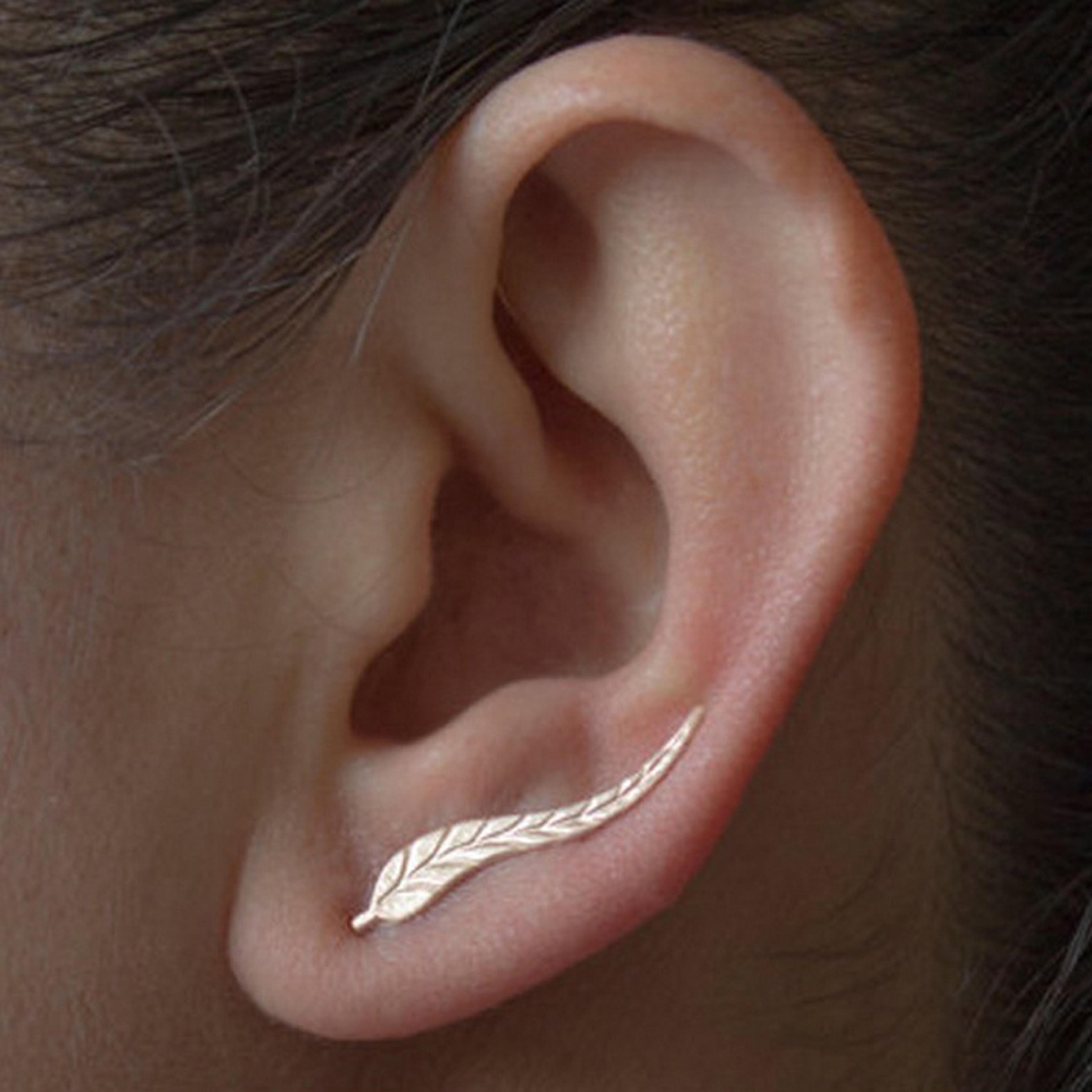 nature inspired gold leaf stud earrings for women elegant leaf stud earrings for everyday style