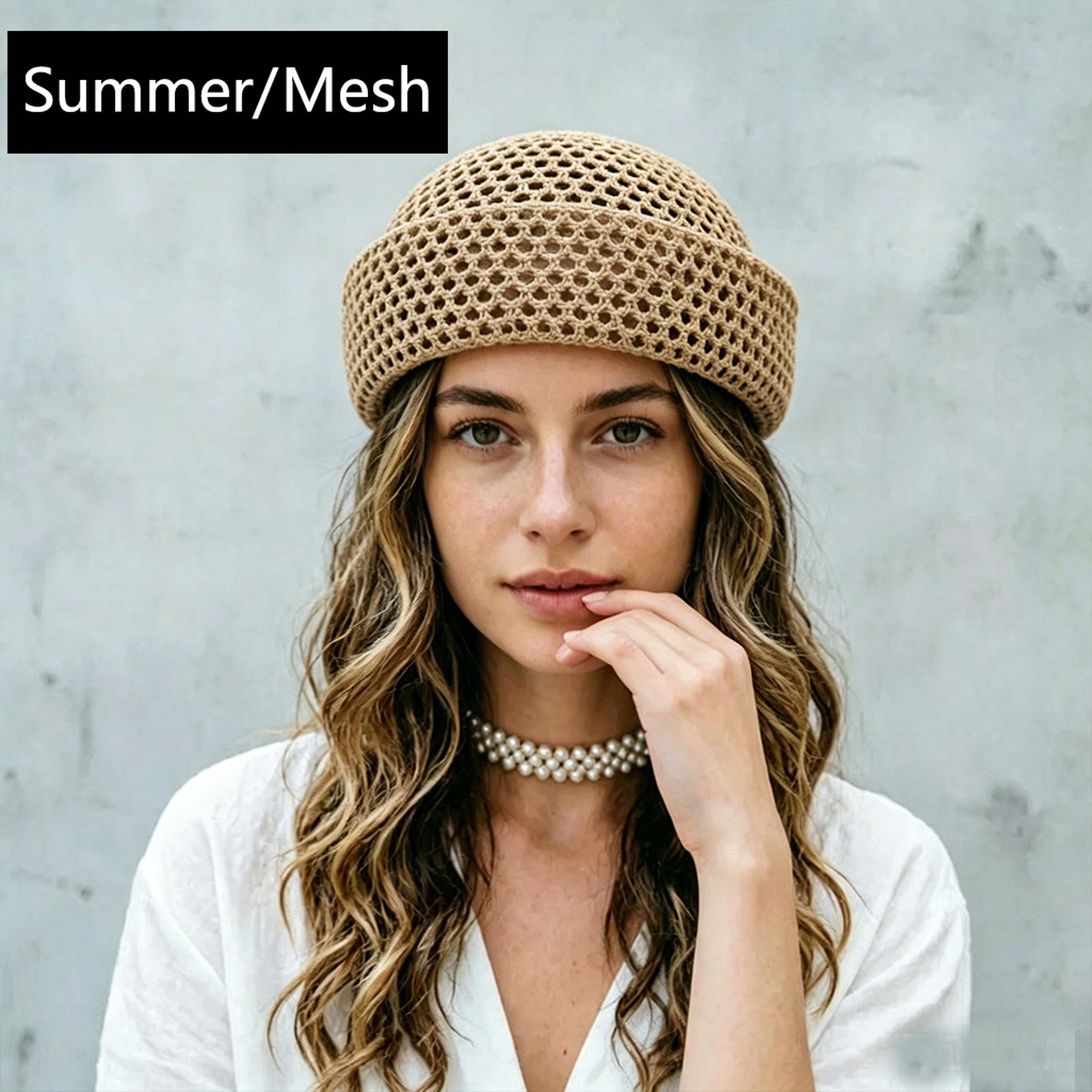 elegant summer beret mesh french beret retro pillbox hat for women