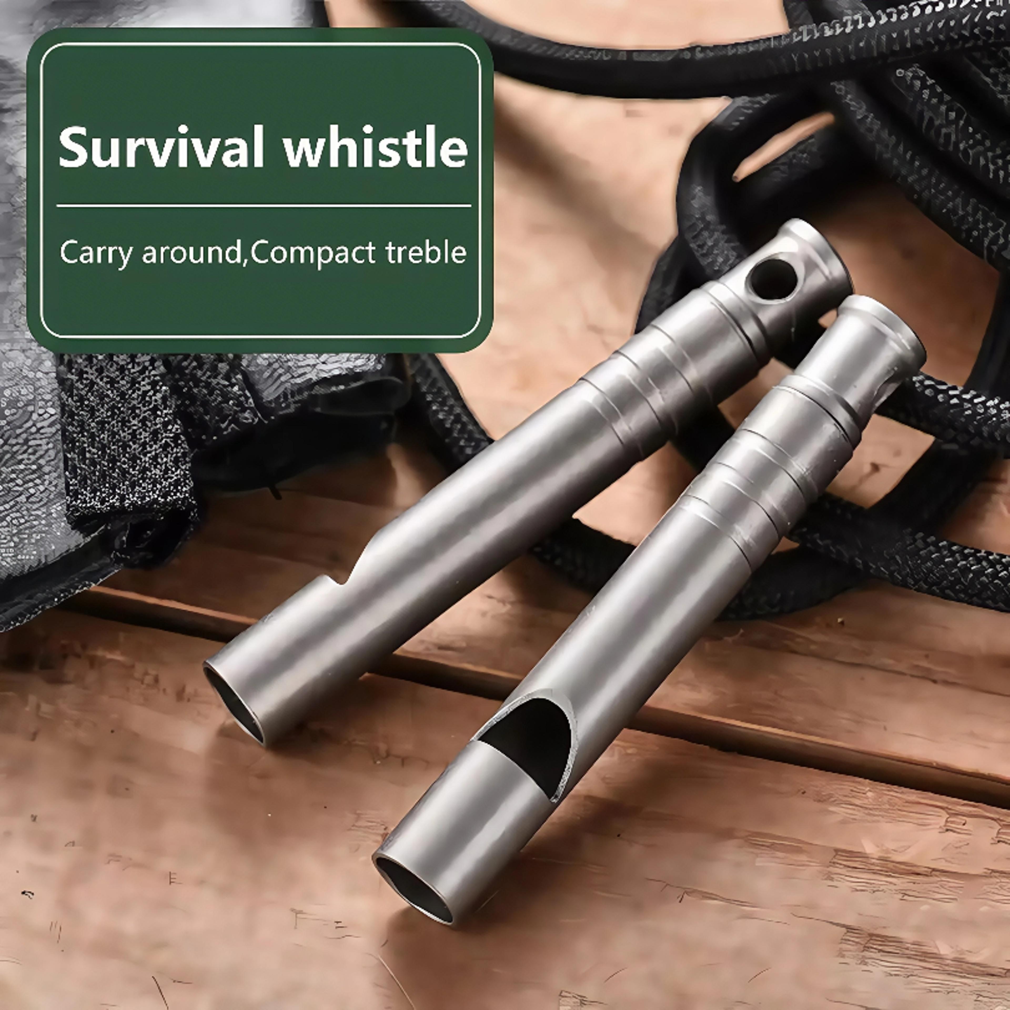 titanium survival whistle with lanyard ultra lightweight emergency whistle for camping hiking & outdoor safety