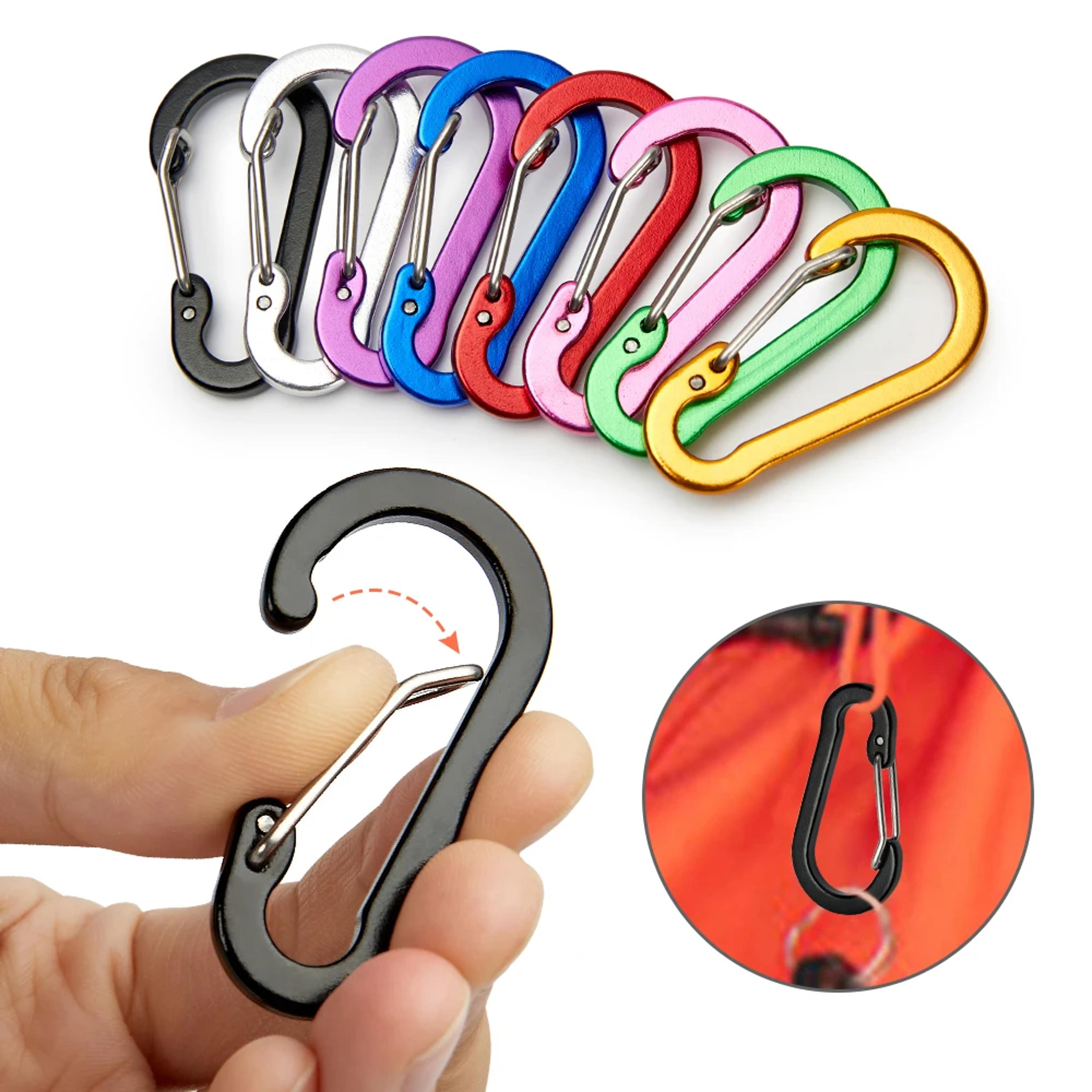 carabiner clips set mini aluminum carabiners for camping hiking keys and outdoor gear