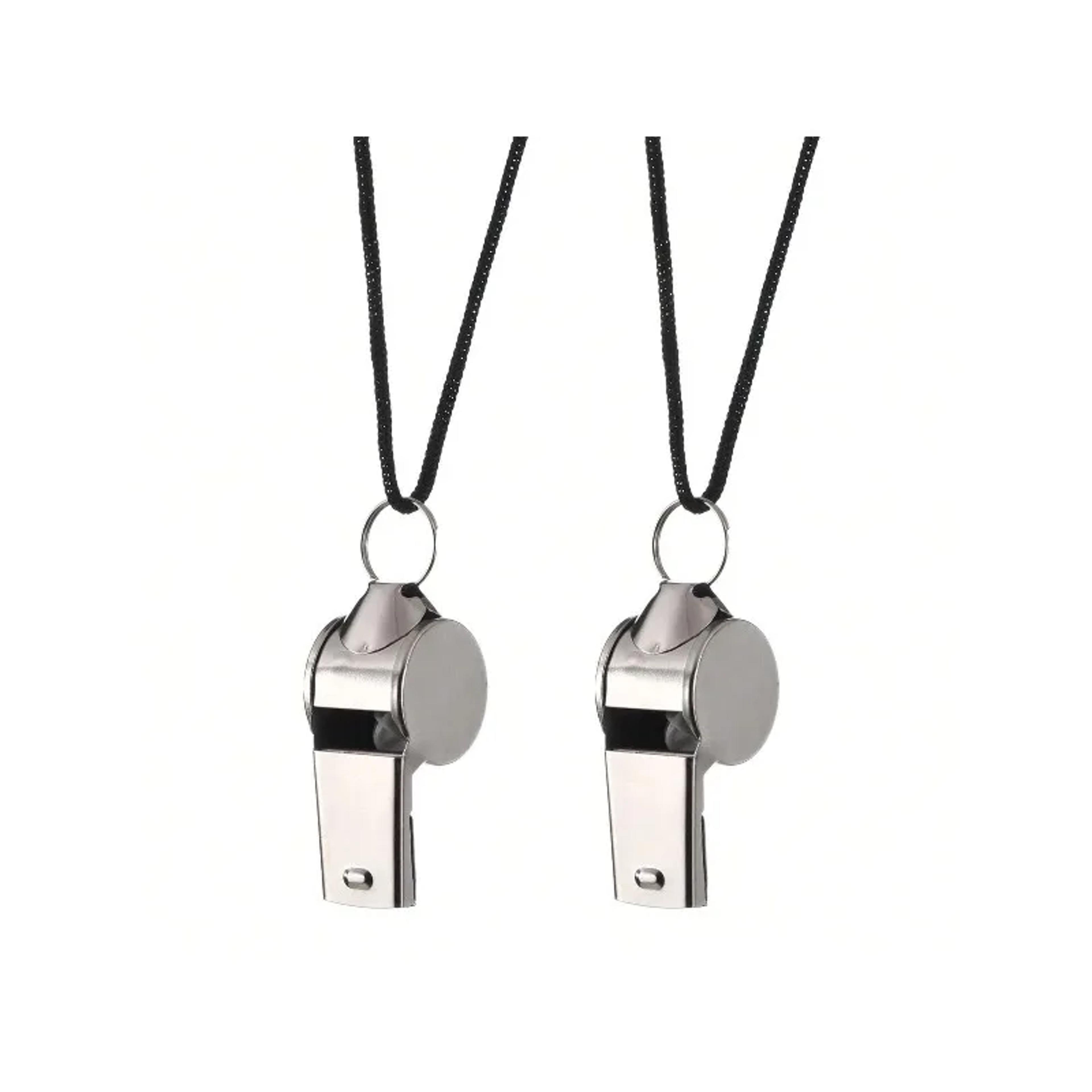 stainless steel whistle with lanyards loud sports whistle for coaches and referees