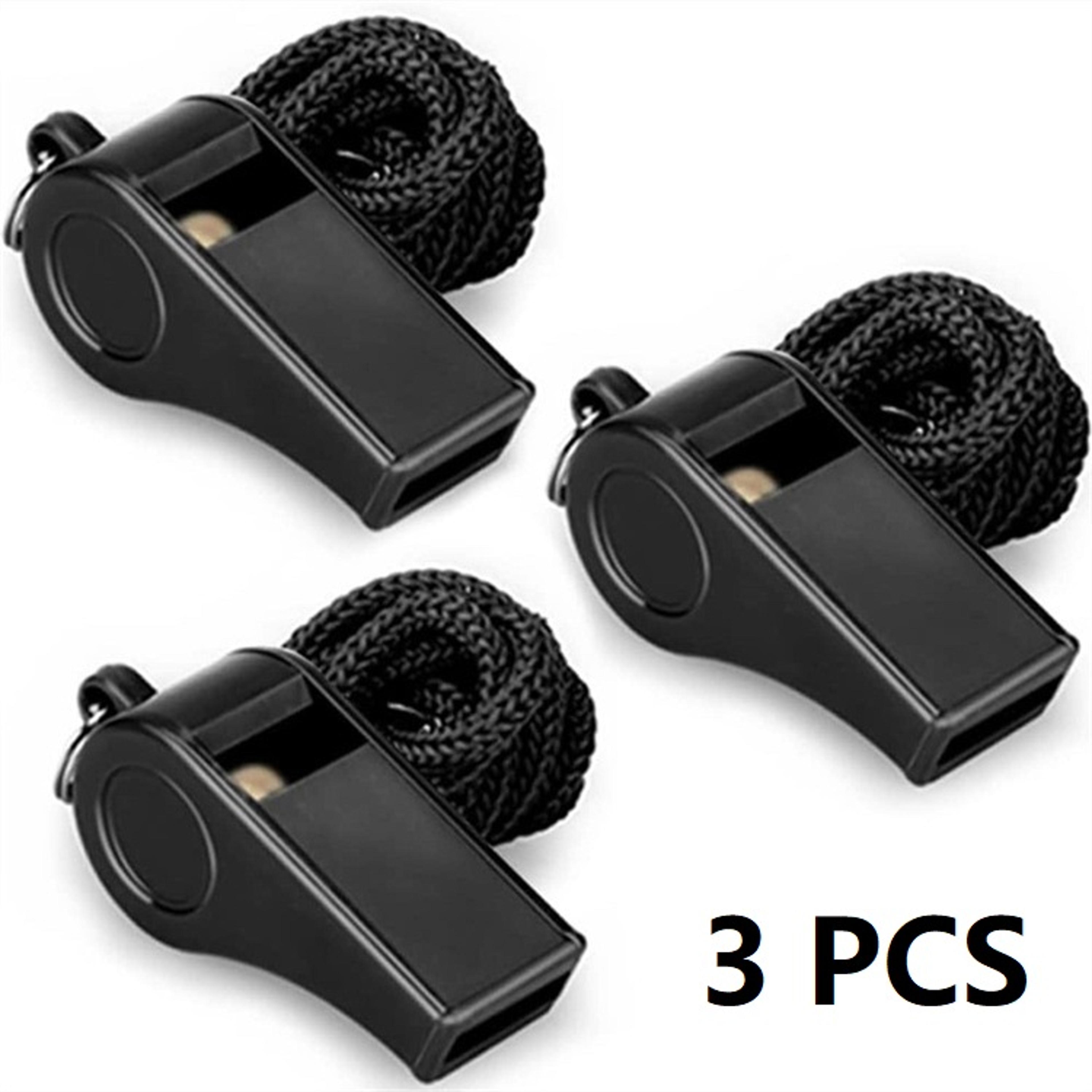 referee whistle set with lanyards for sports coaches, kids, lifeguards & emergency use