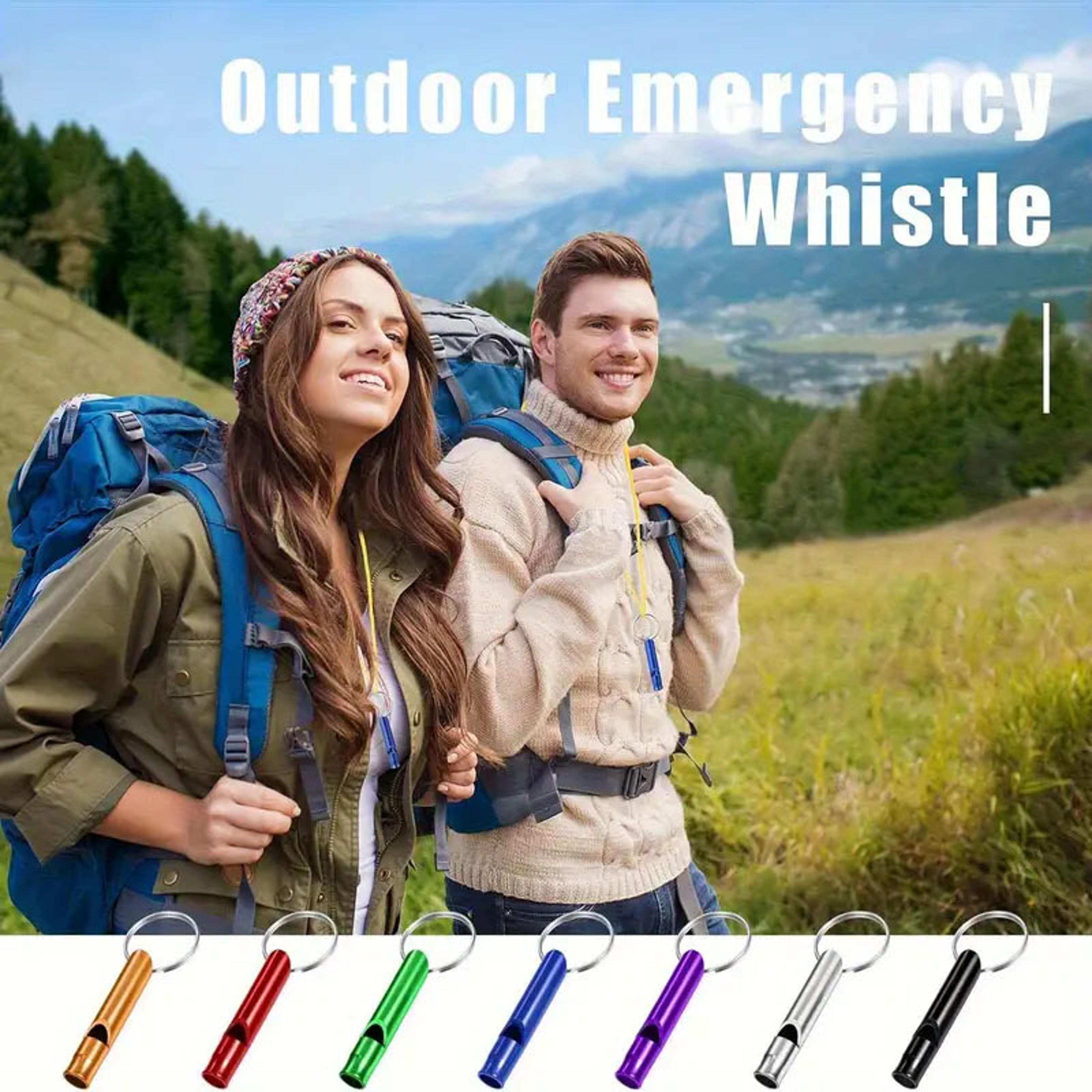 aluminum alloy survival whistle loud emergency camping & referee safety signal