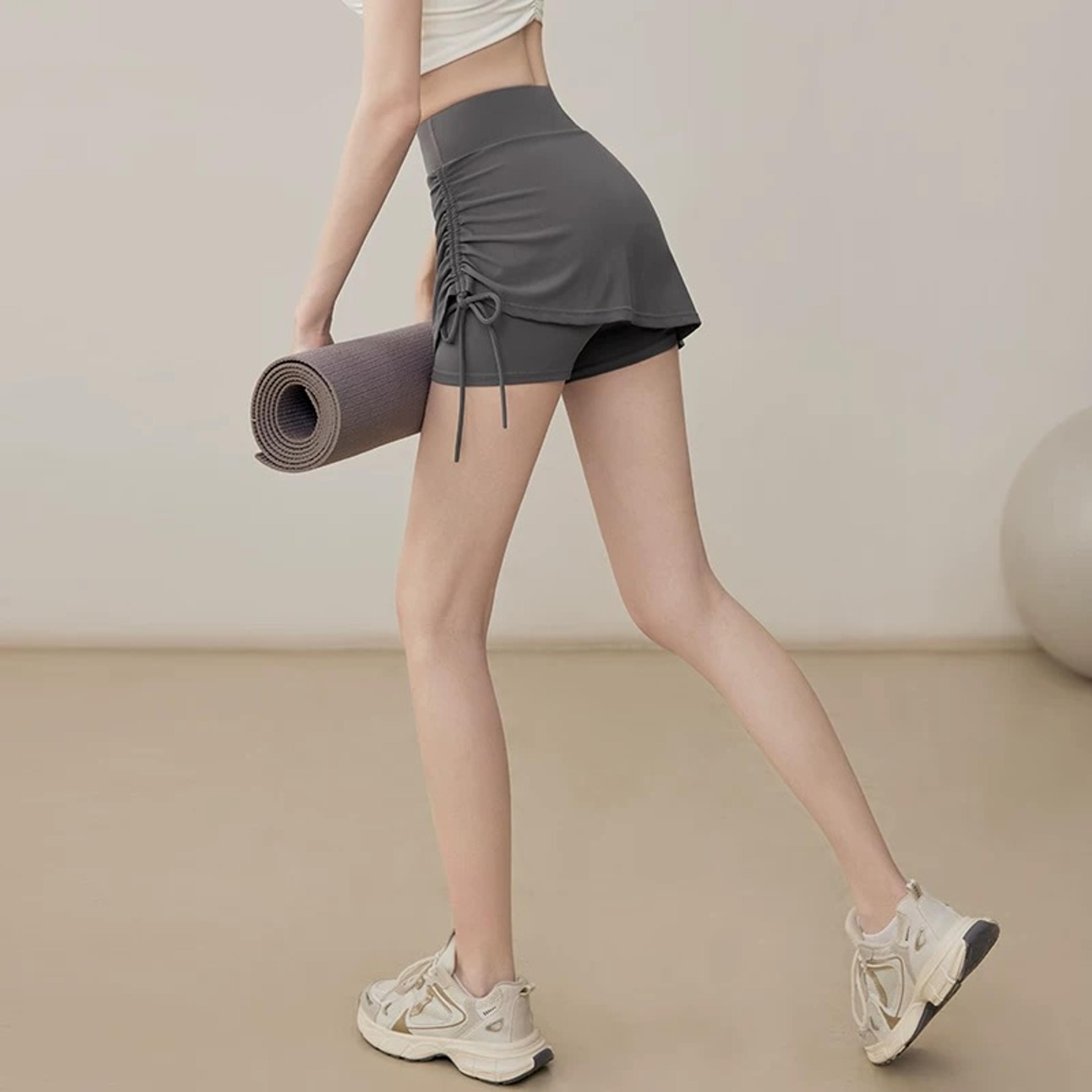 women's high waist tennis skort with built-in shorts, quick-dry athletic running & yoga skirt