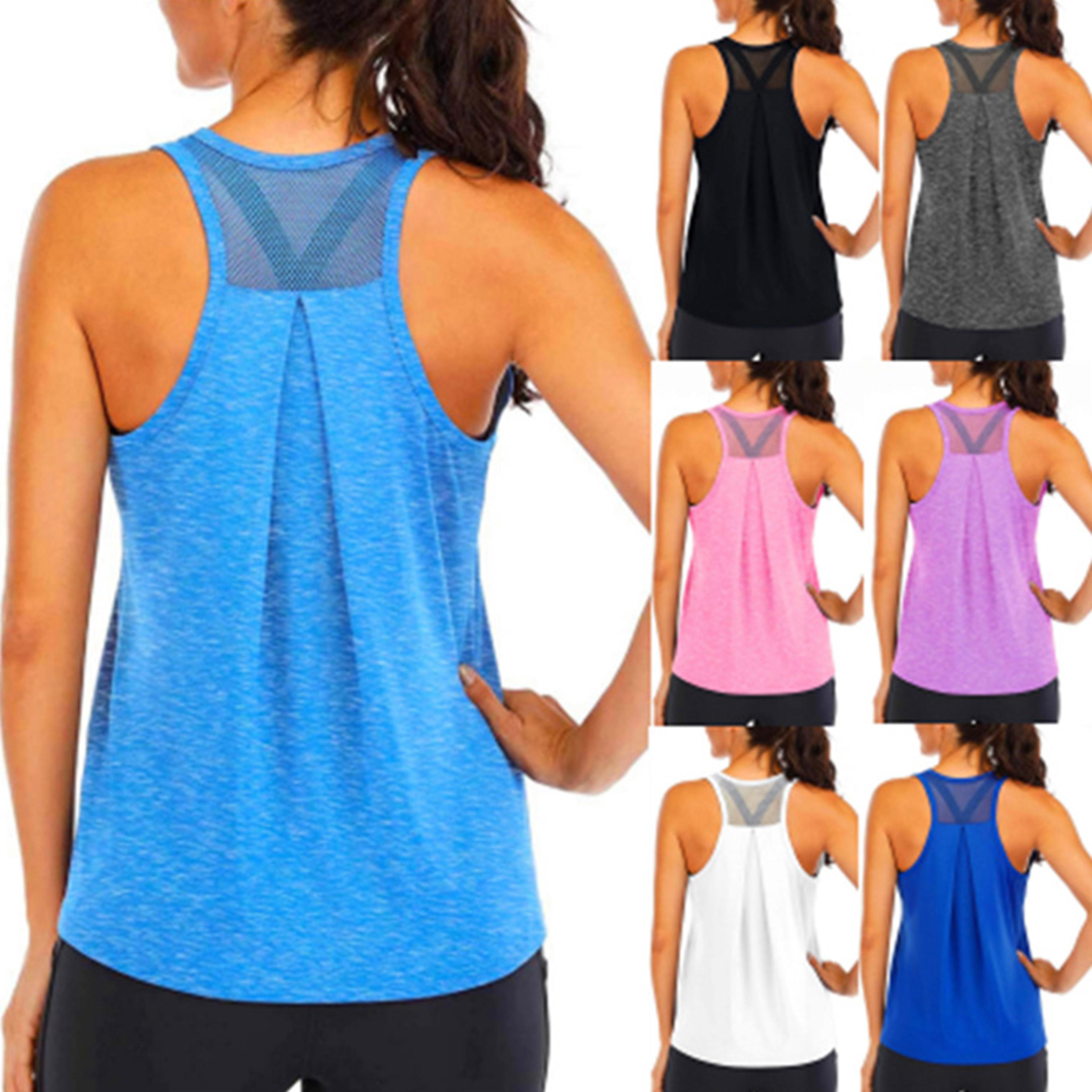 women's workout tank top quick dry sleeveless gym & yoga shirt for running and fitness