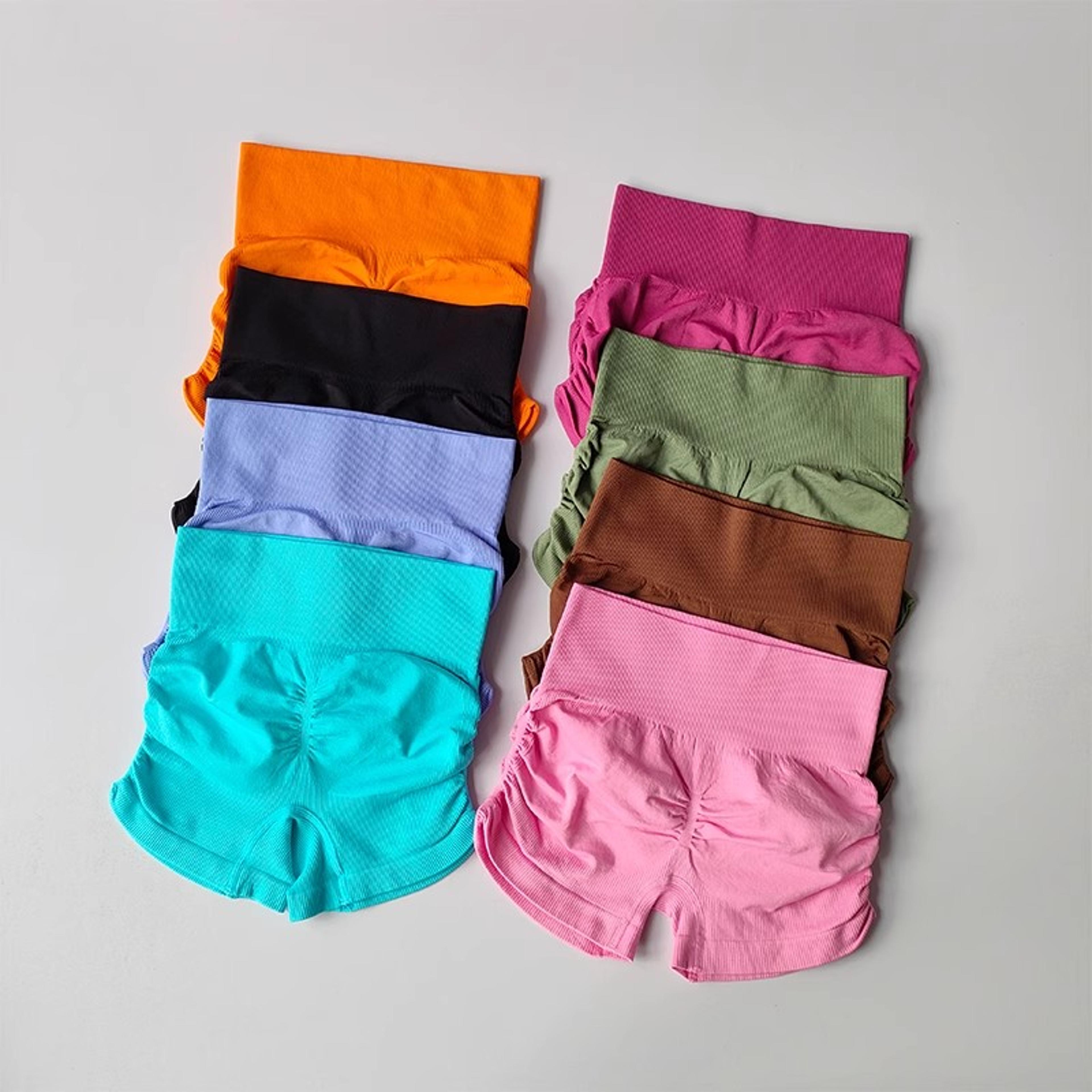 high waisted yoga shorts for women breathable seamless butt lift workout shorts
