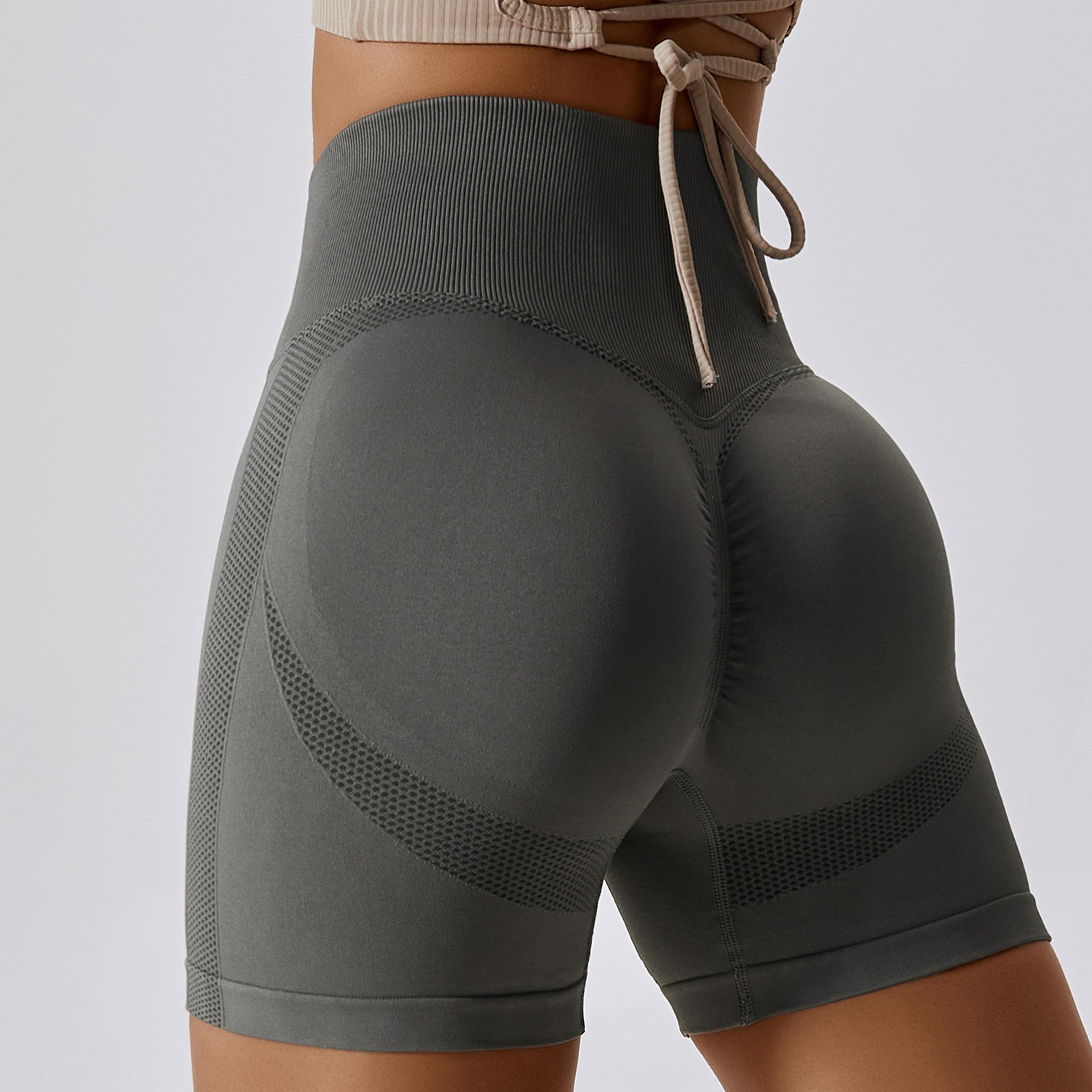 high waist gym shorts for women push up yoga running fitness shorts