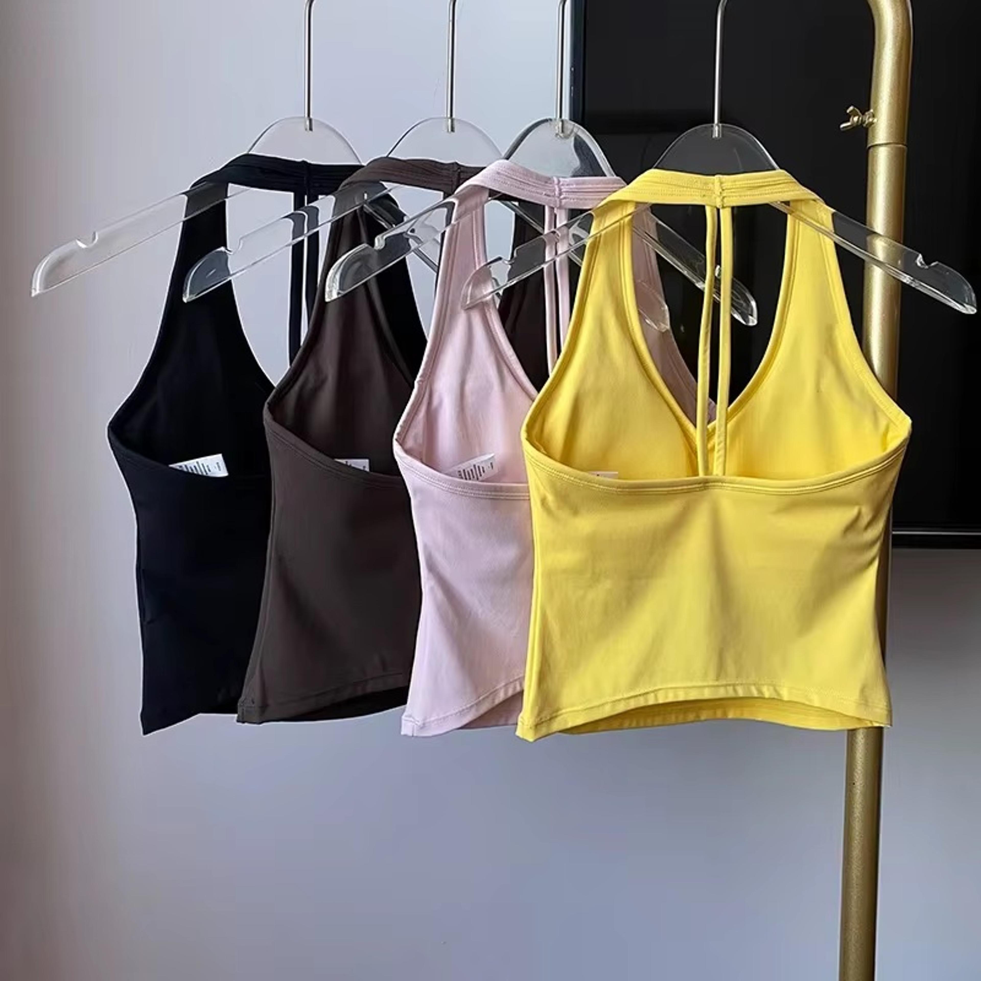v neck sports bra for women breathable halter yoga bra workout top