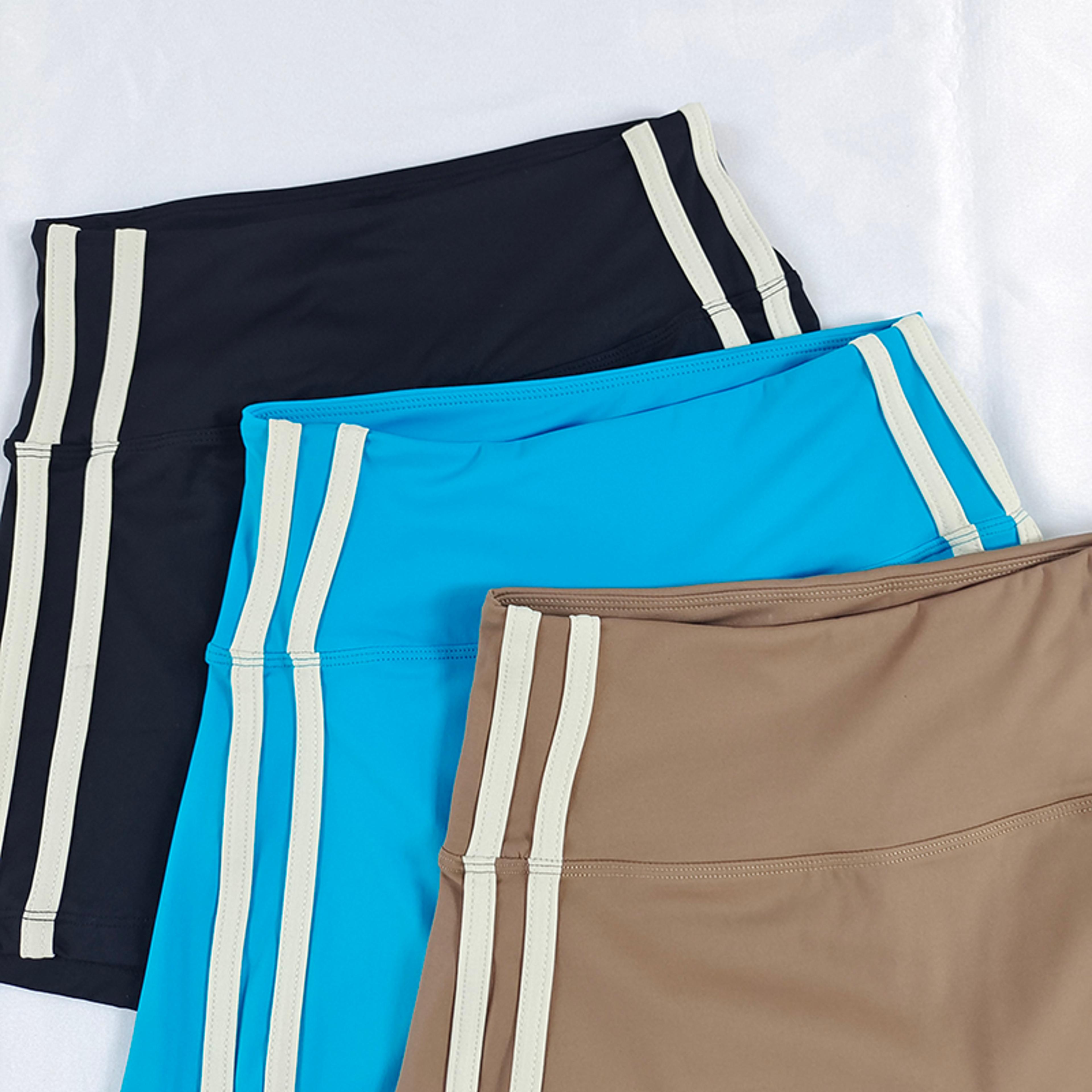 women's high waisted yoga shorts color block butt lifting quick dry workout shorts