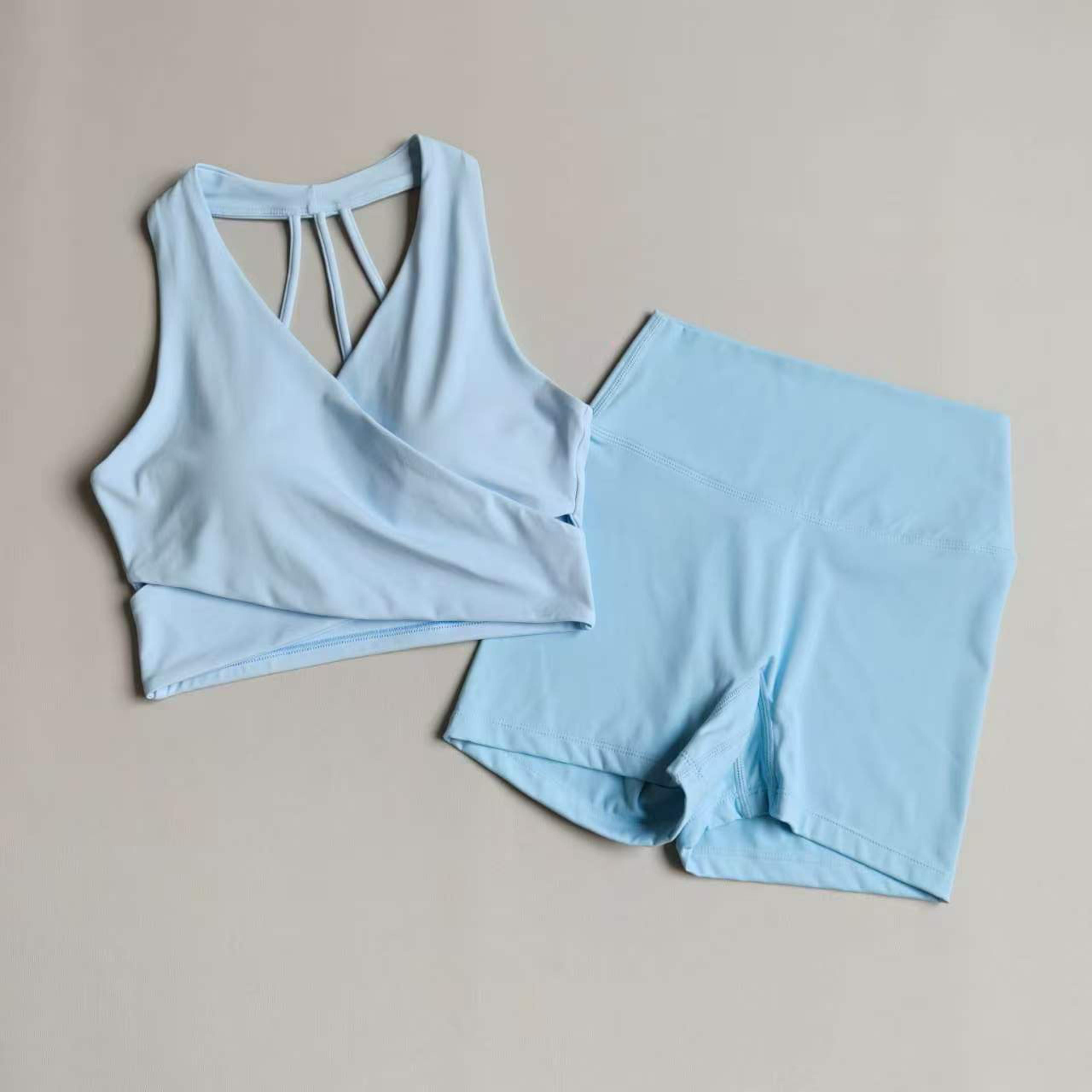 women's workout set high waist shorts & sports bra yoga outfit for gym, fitness & pilates