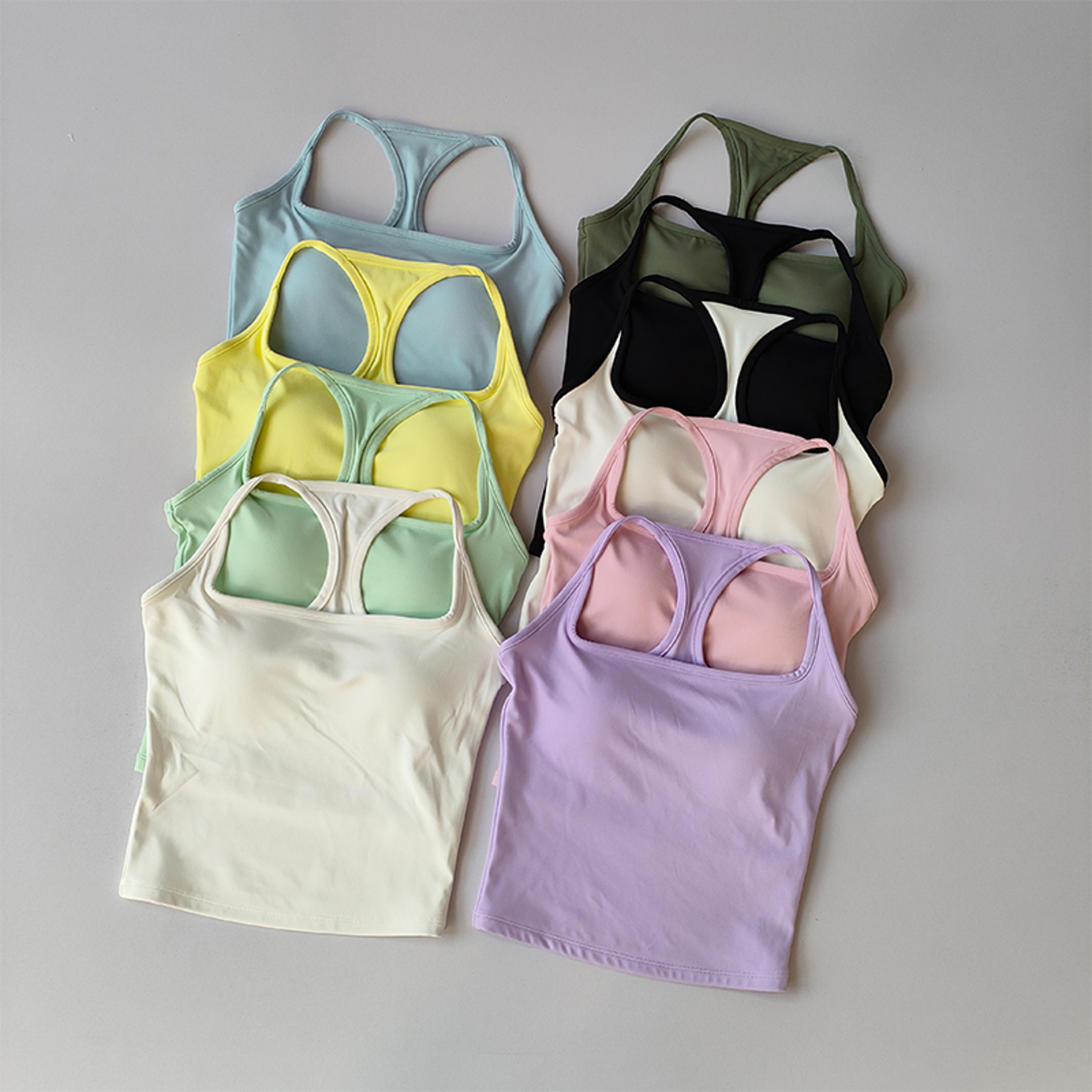 women's yoga sports bra padded workout tank top with built-in support for yoga, pilates & gym