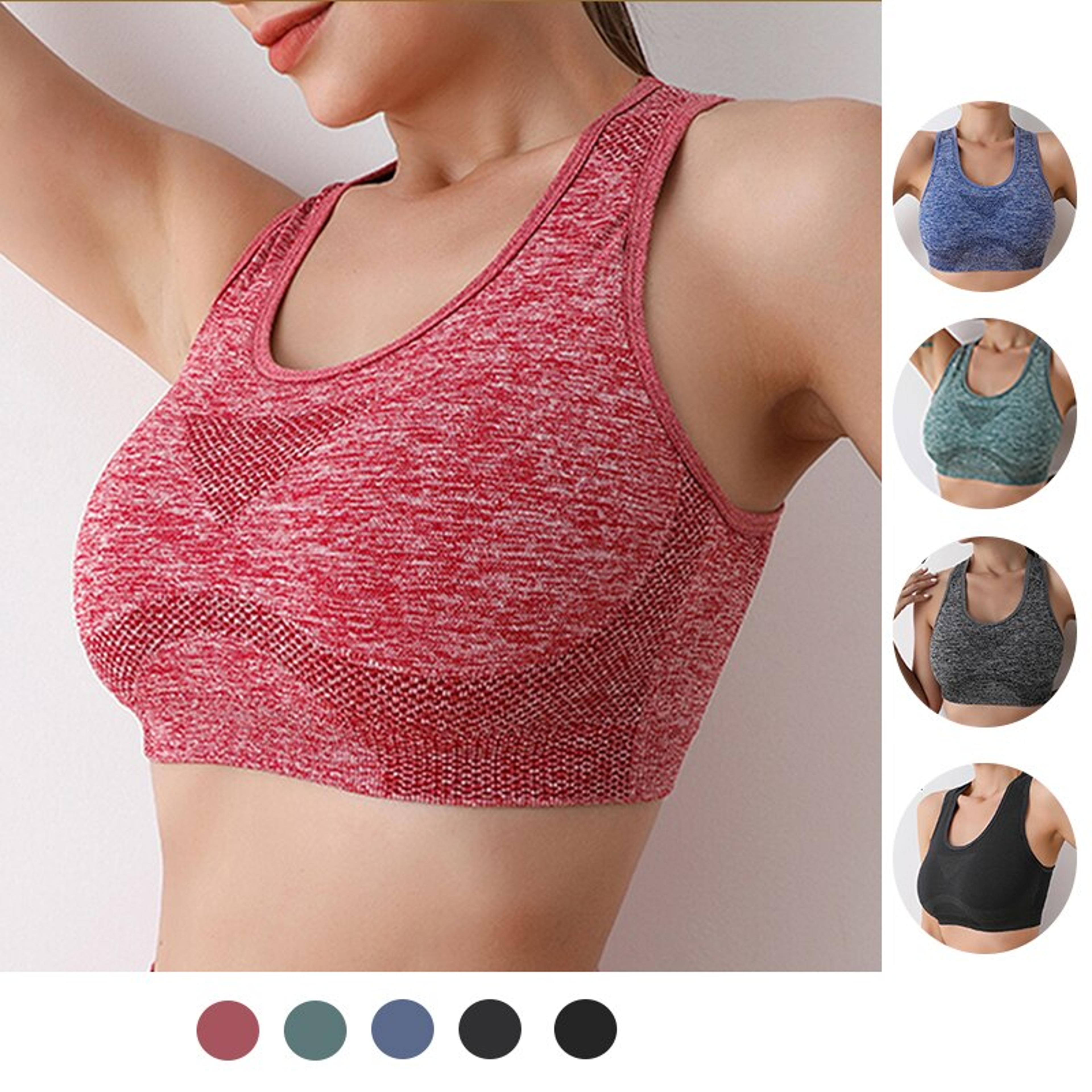 seamless sports bra for women push up sports bra with removable pads & breathable support