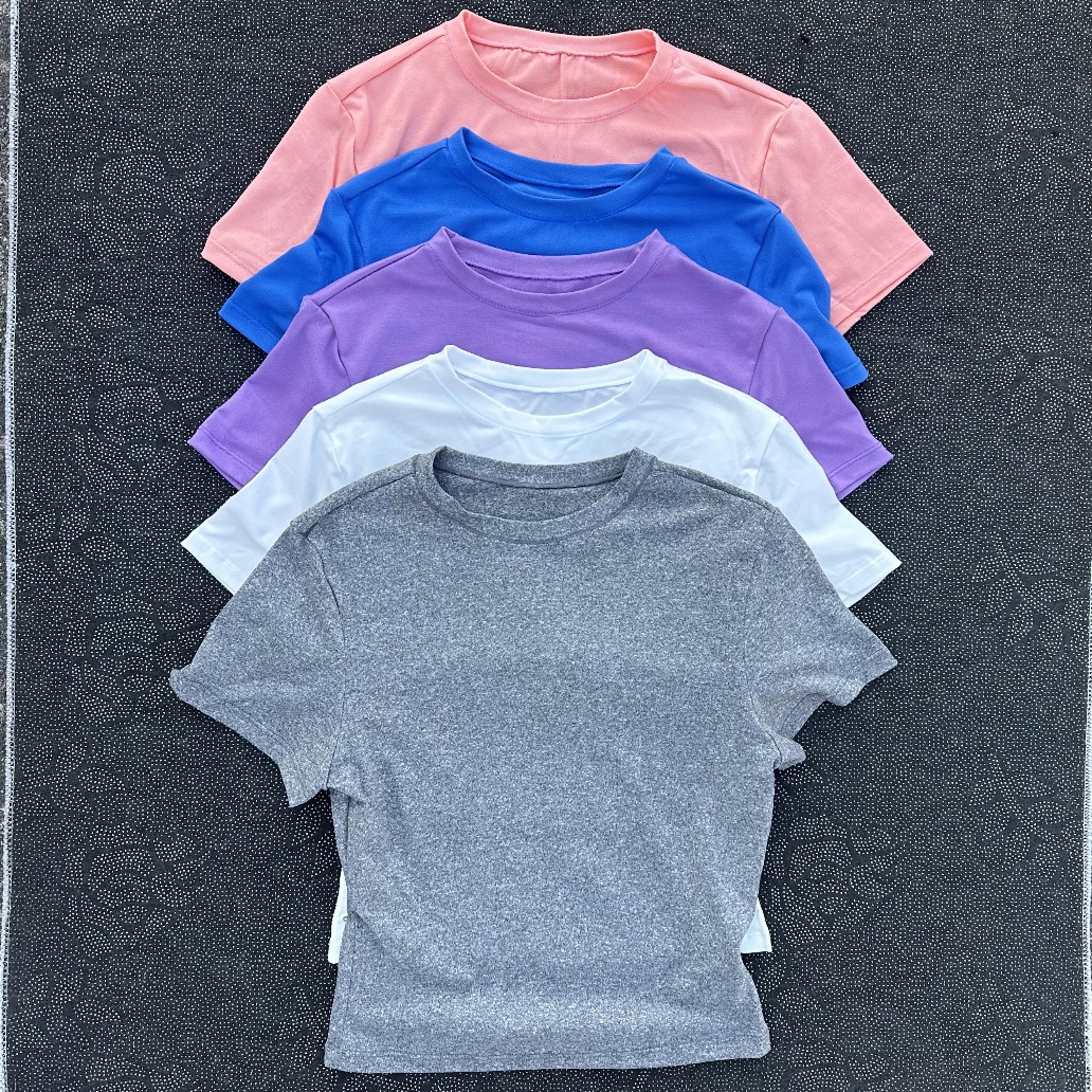 women's yoga crop top slim fit workout crop top short sleeve breathable gym shirt
