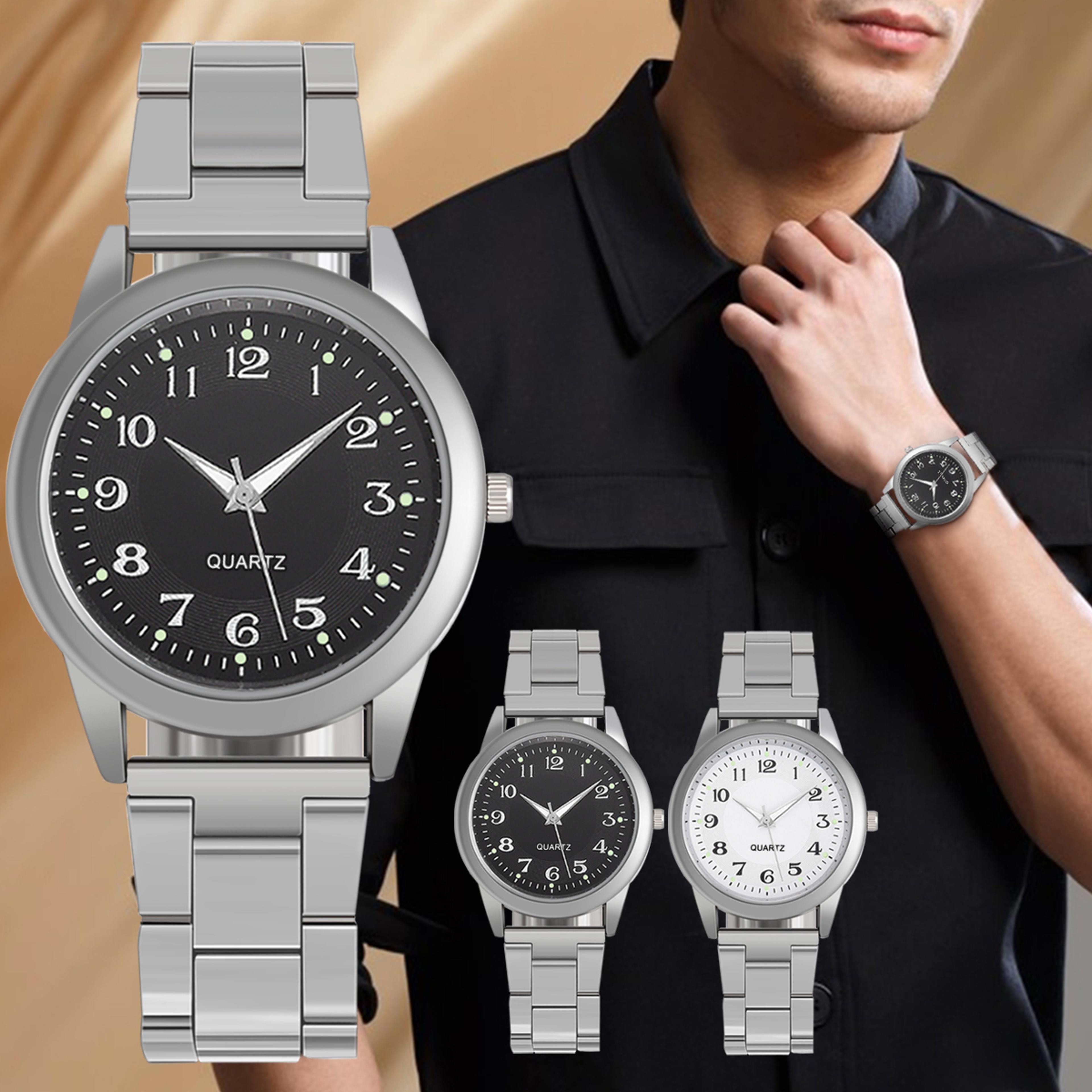 classic watch for men with alloy strap elegant men's analog watch for everyday wear