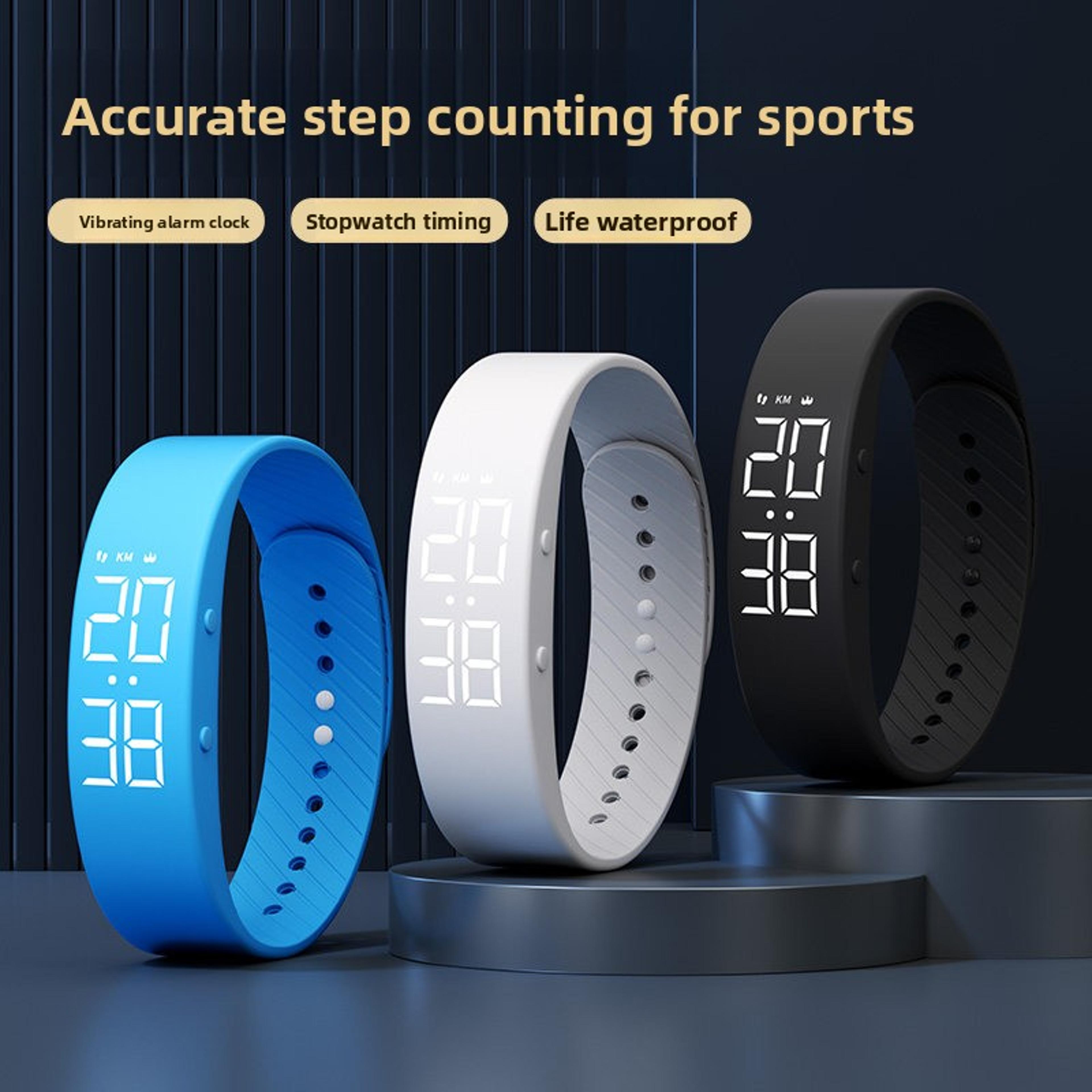 waterproof digital sports watch with vibration alarm & pedometer for students and active lifestyles