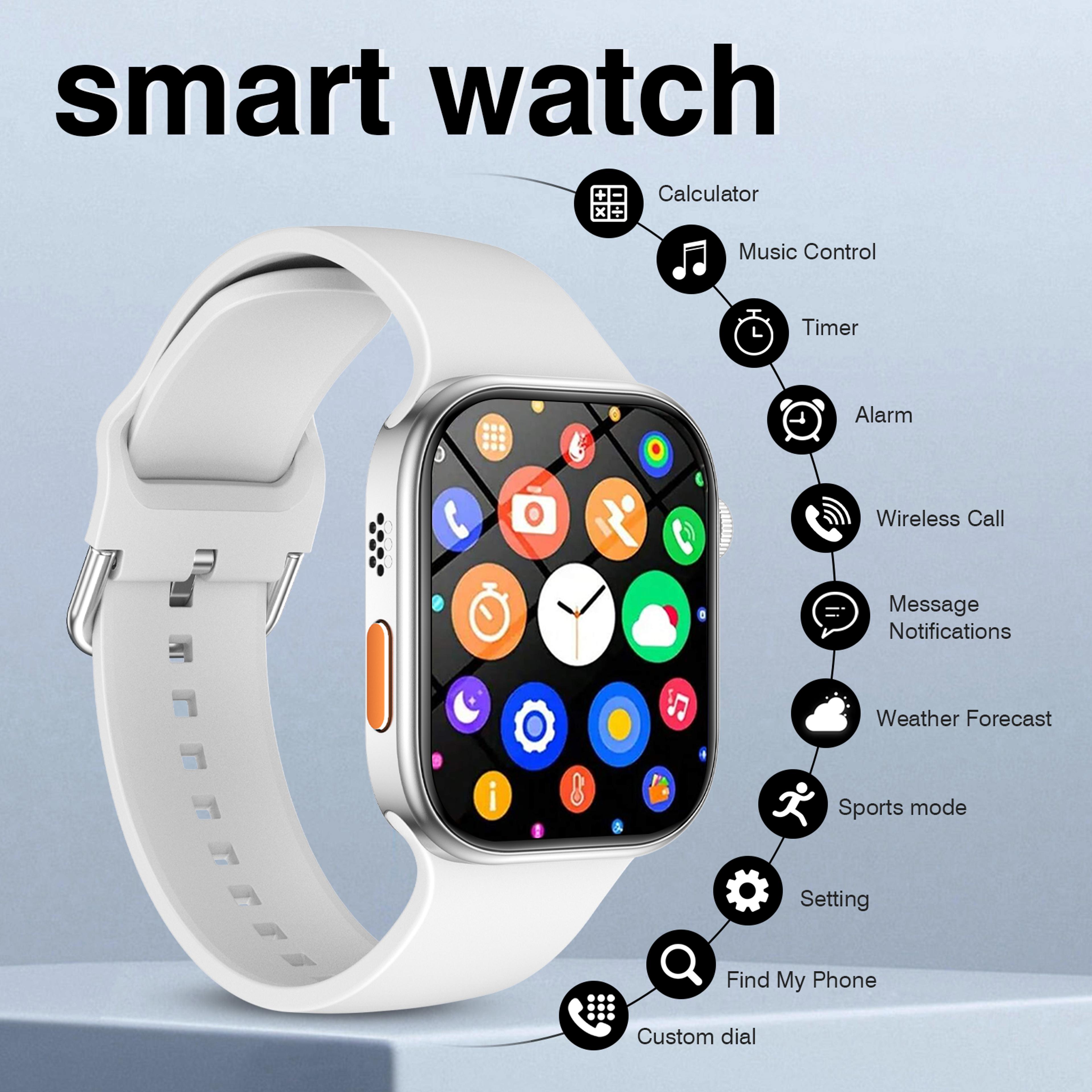 bluetooth calling smartwatch with multi sport modes and app notifications for android & iphone