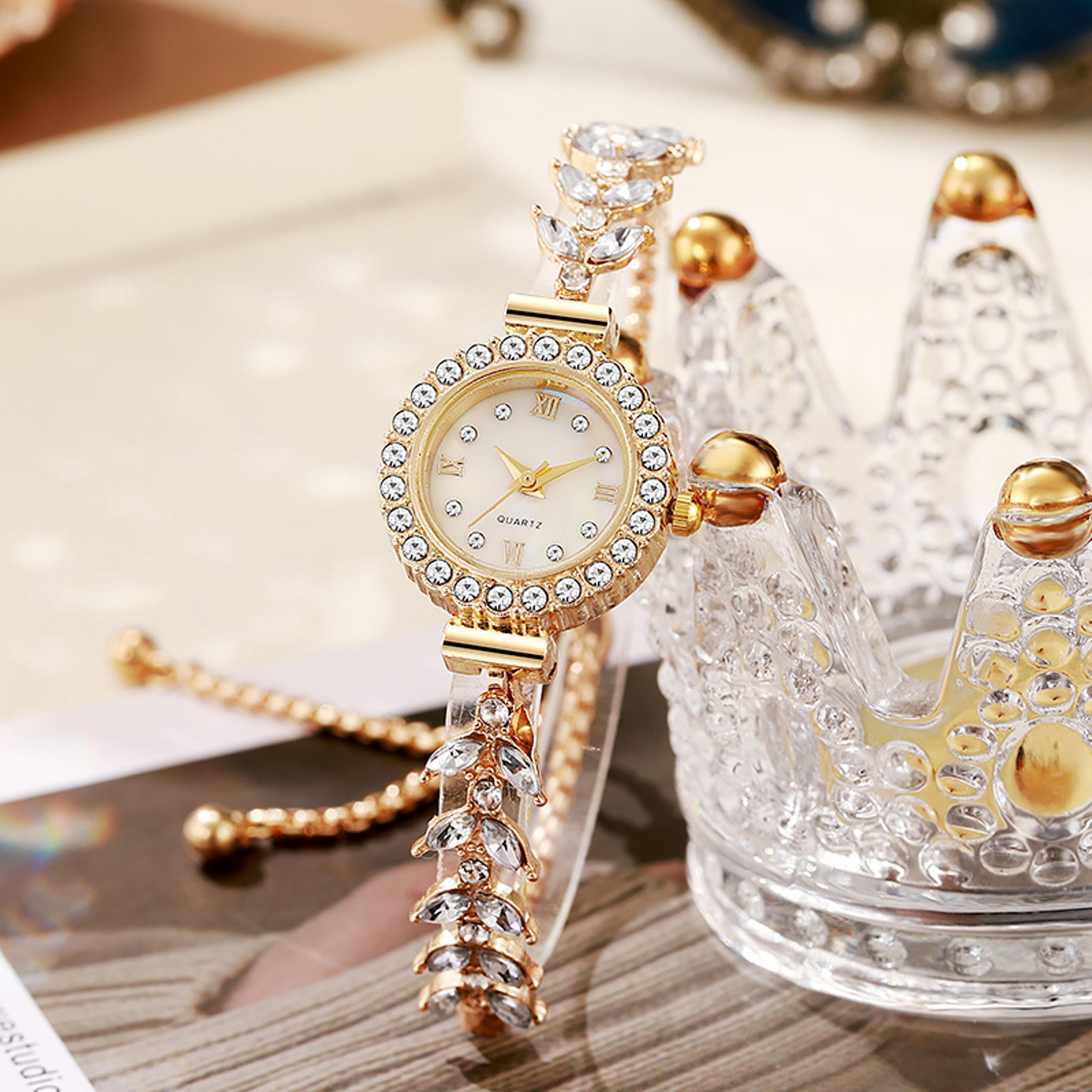 elegant women's quartz watch with adjustable bracelet luxury analog dress wristwatch