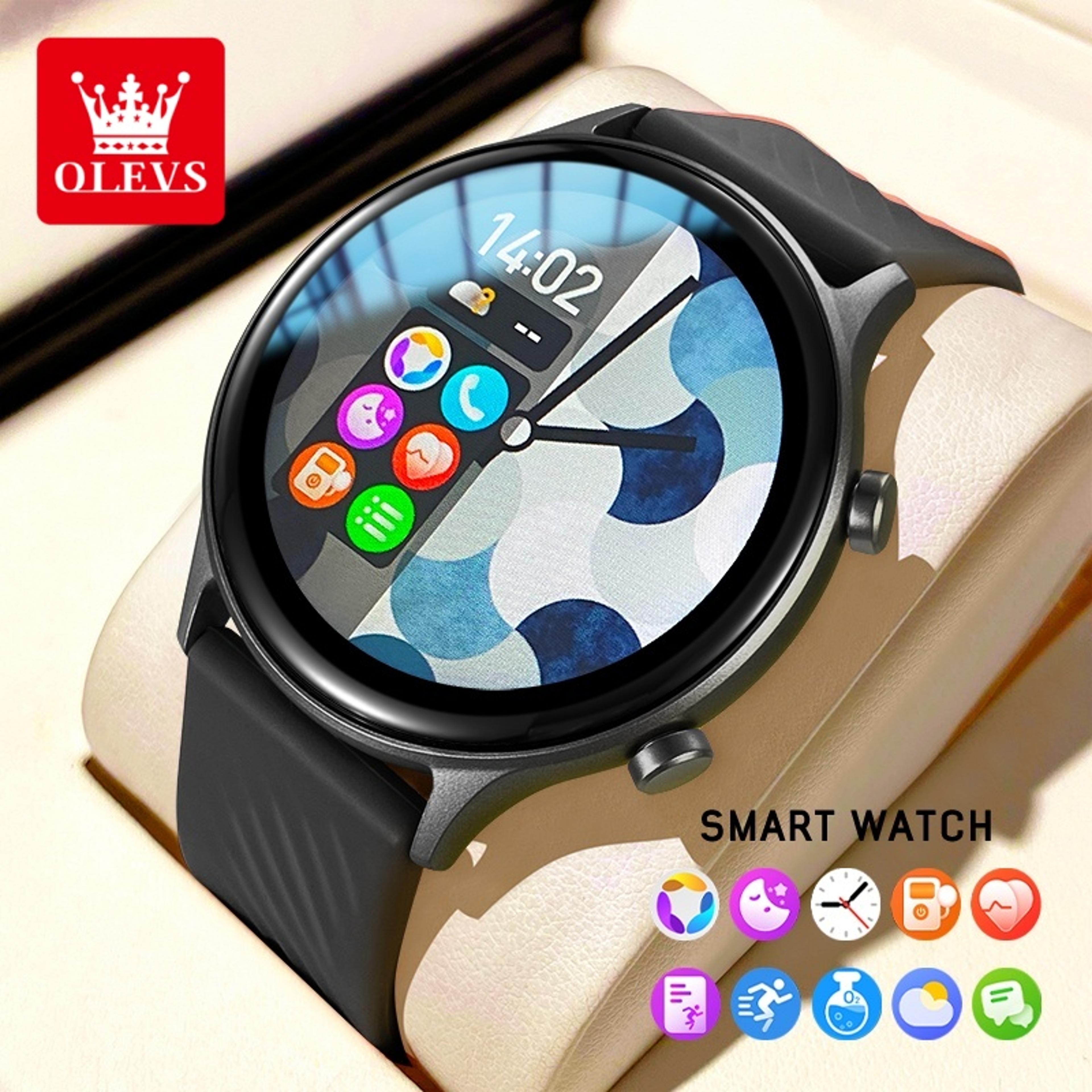 smart watch with bluetooth calling, waterproof fitness & health tracker