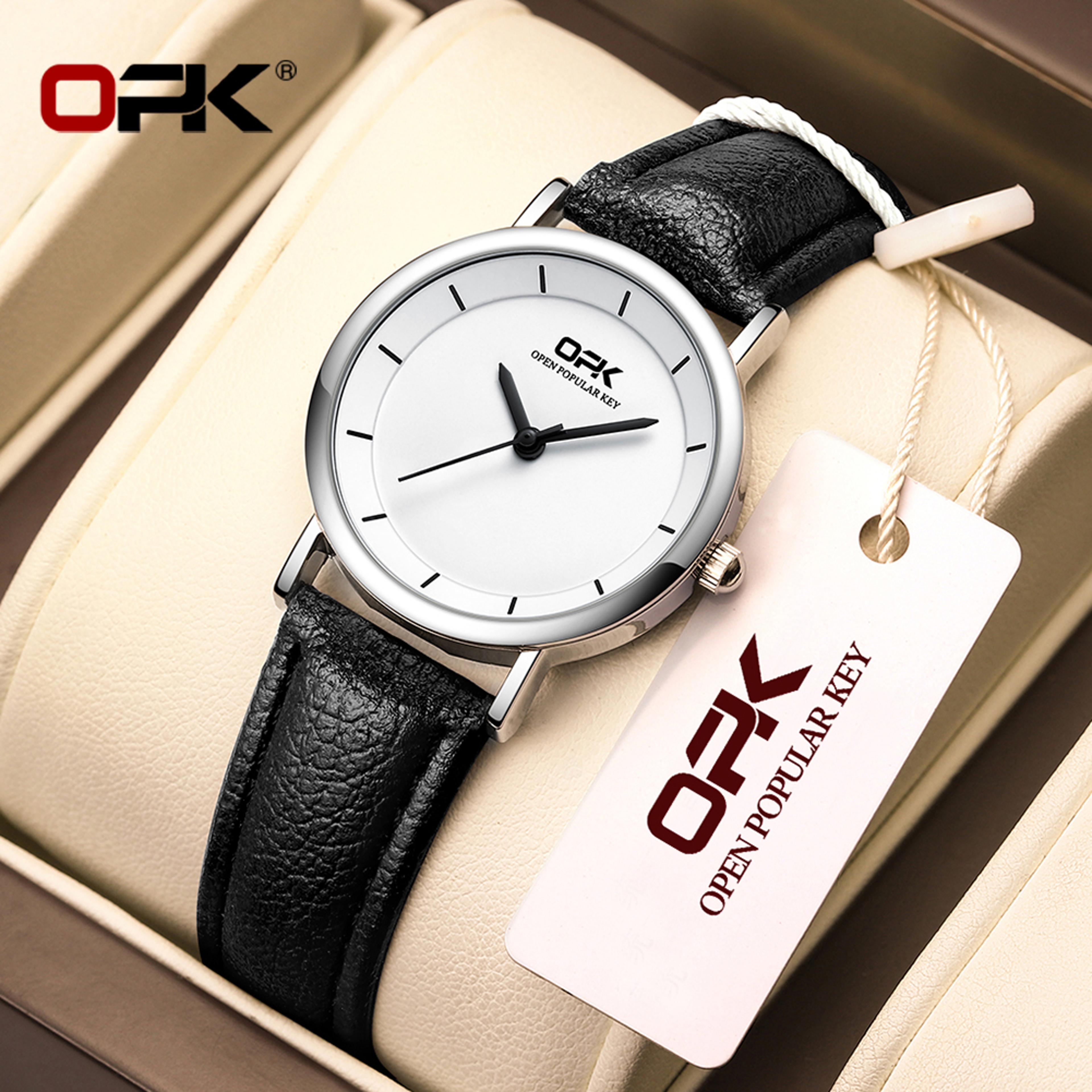 women's quartz watch waterproof minimalist analog dress watch with leather strap