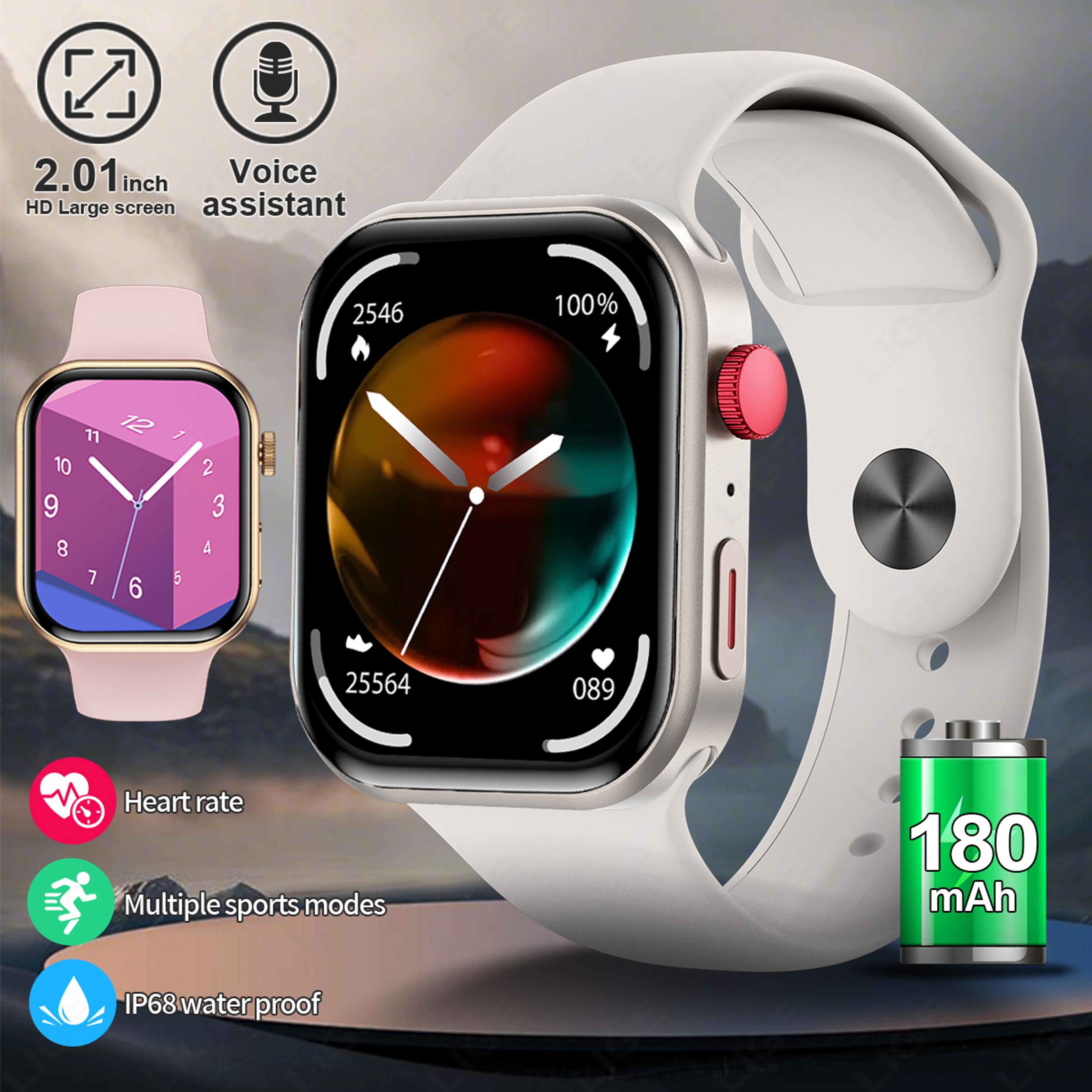 smartwatch with bluetooth calling, straps & health fitness tracker for ios & android
