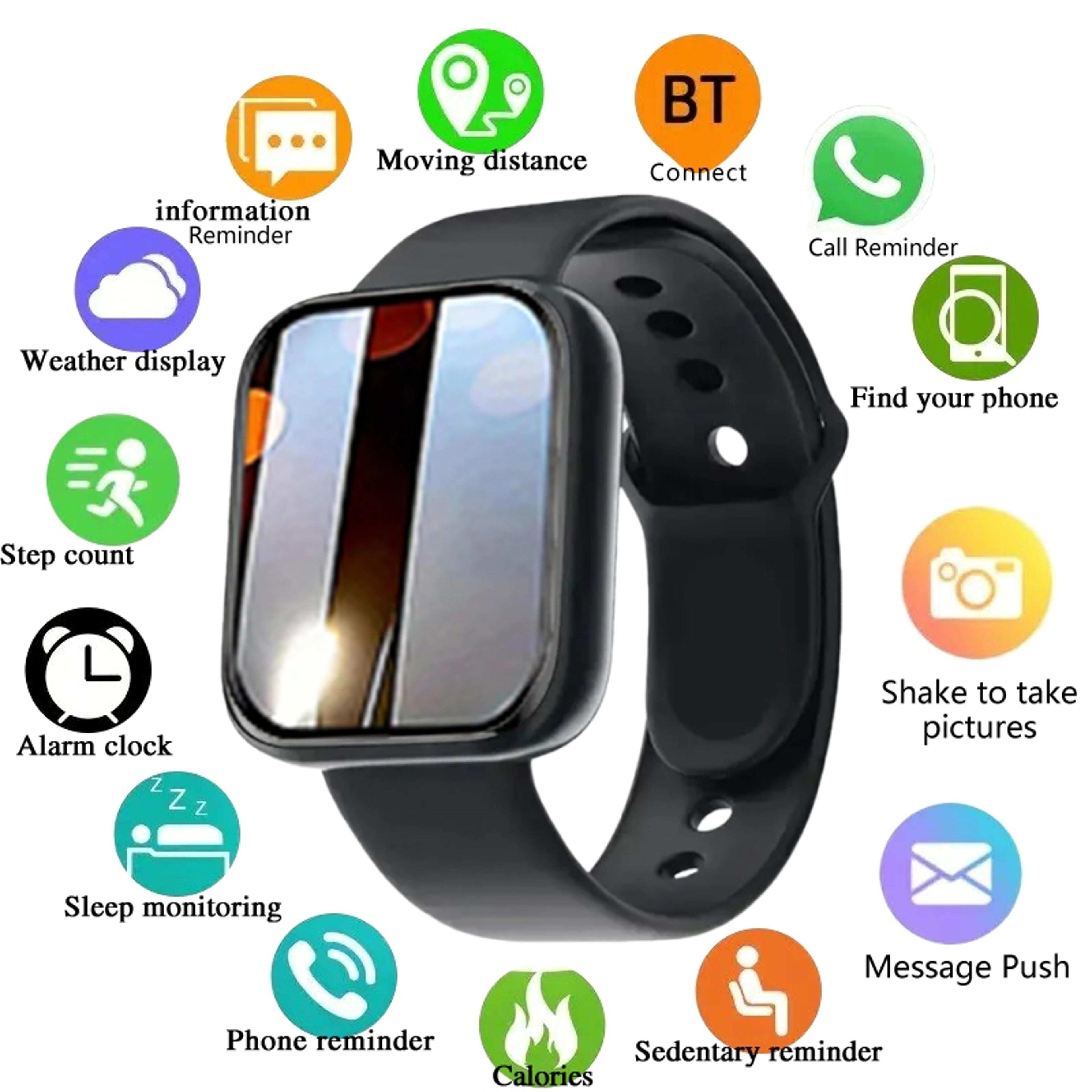 smart watch with bluetooth smartwatch fitness tracker sleep & heart rate monitor