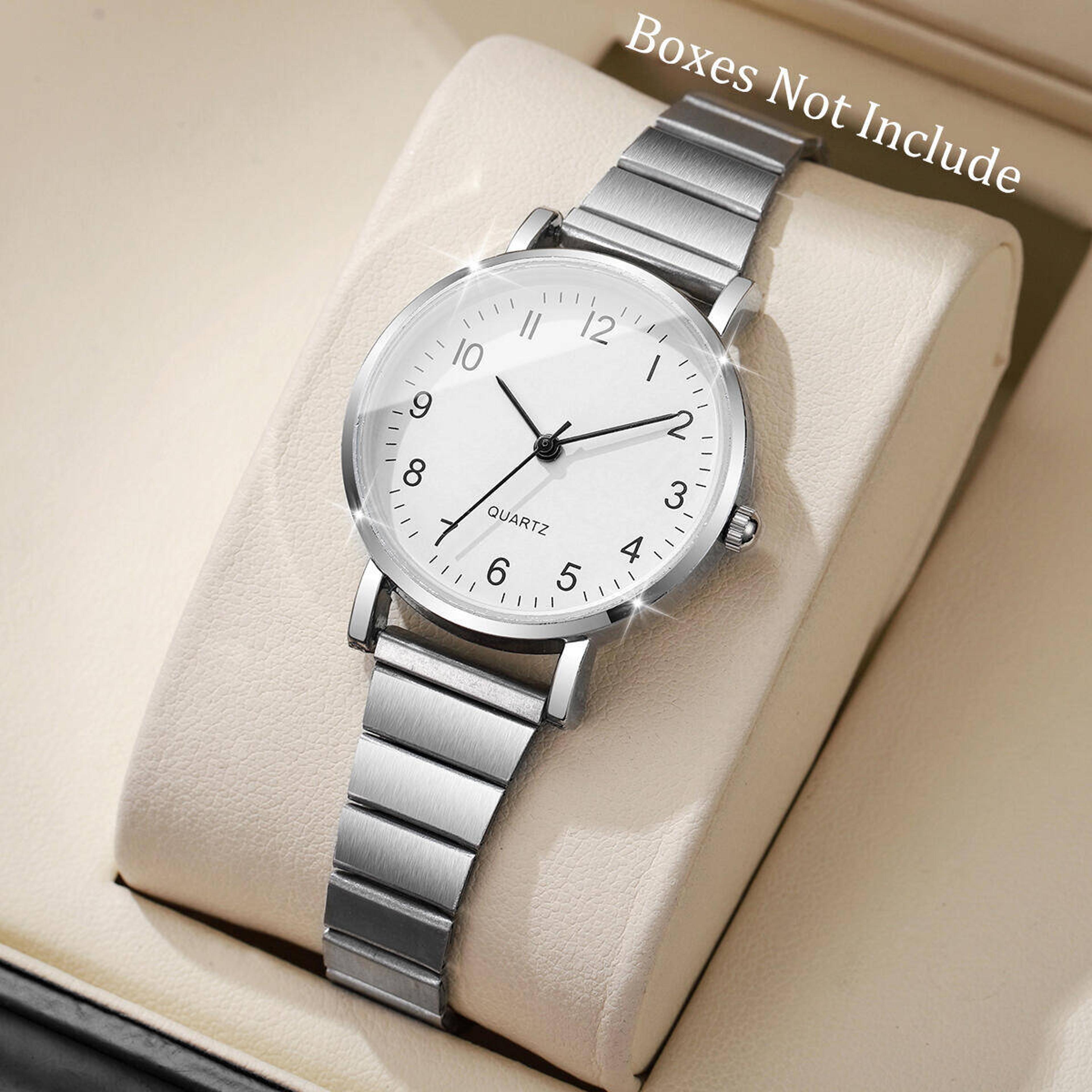 ultra thin women's quartz watch with stainless steel strap minimalist ladies dress watch