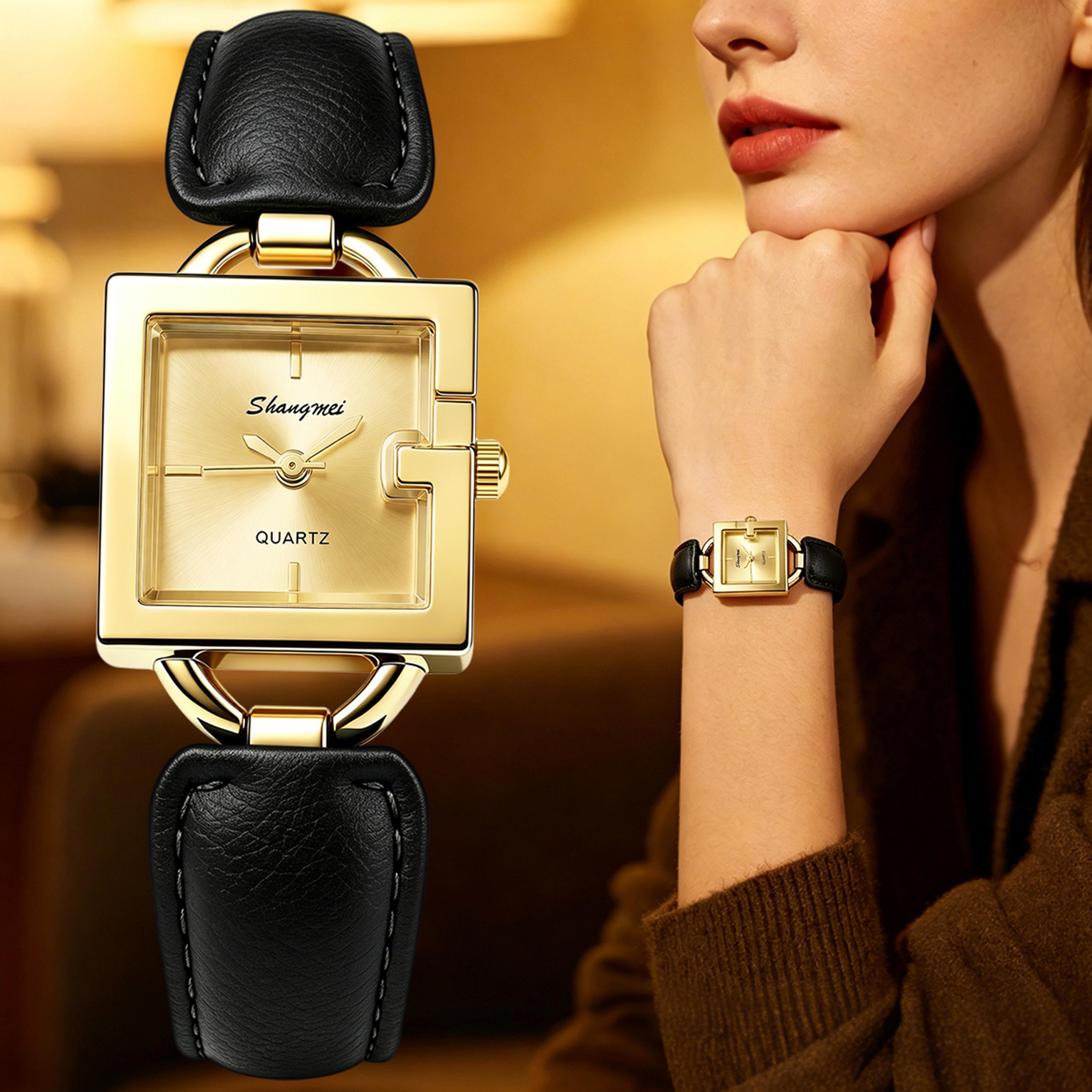elegant women's quartz watch minimalist alloy ladies business watch for casual & office wear
