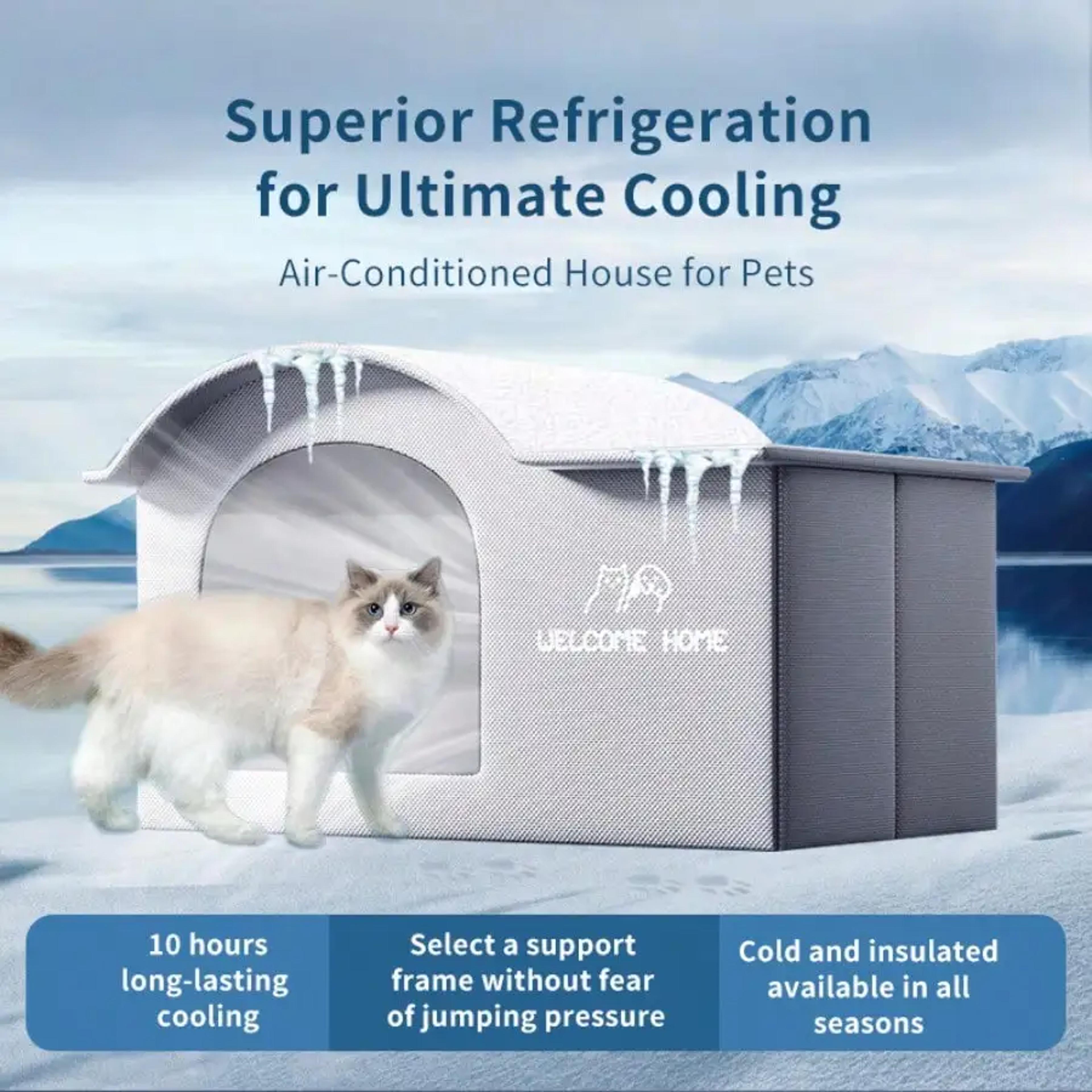 portable pet cooling bed indoor cat cooling house for small dogs & cats