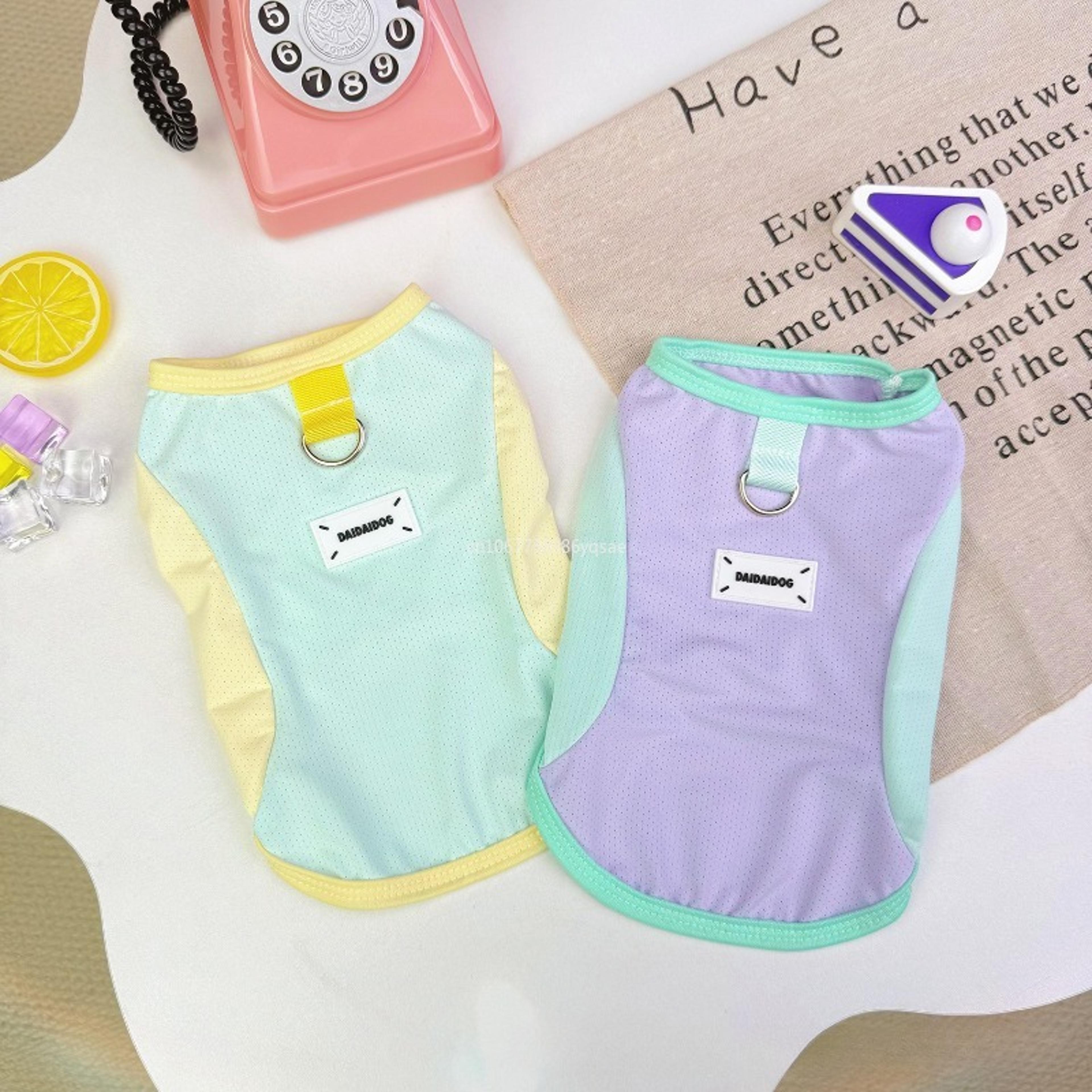 cooling dog vest breathable mesh summer dog shirt with buckle lightweight sun protection pet apparel