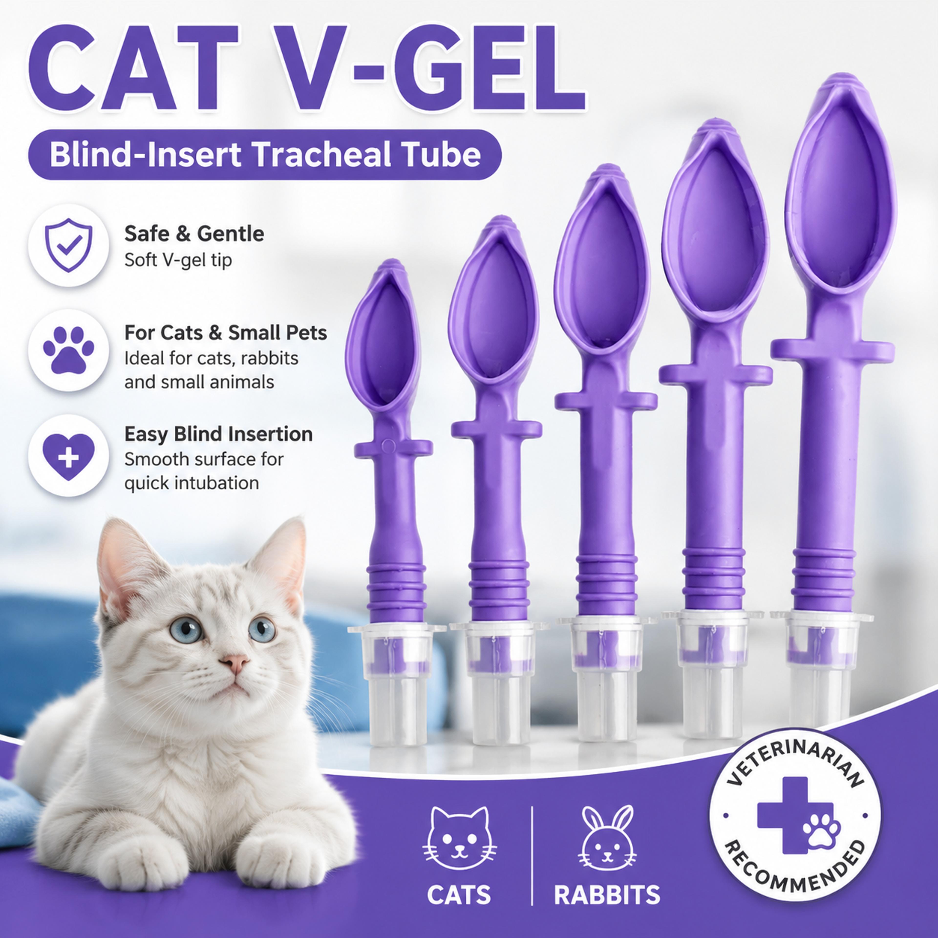 veterinary cat v gel supraglottic airway device for cats & rabbits