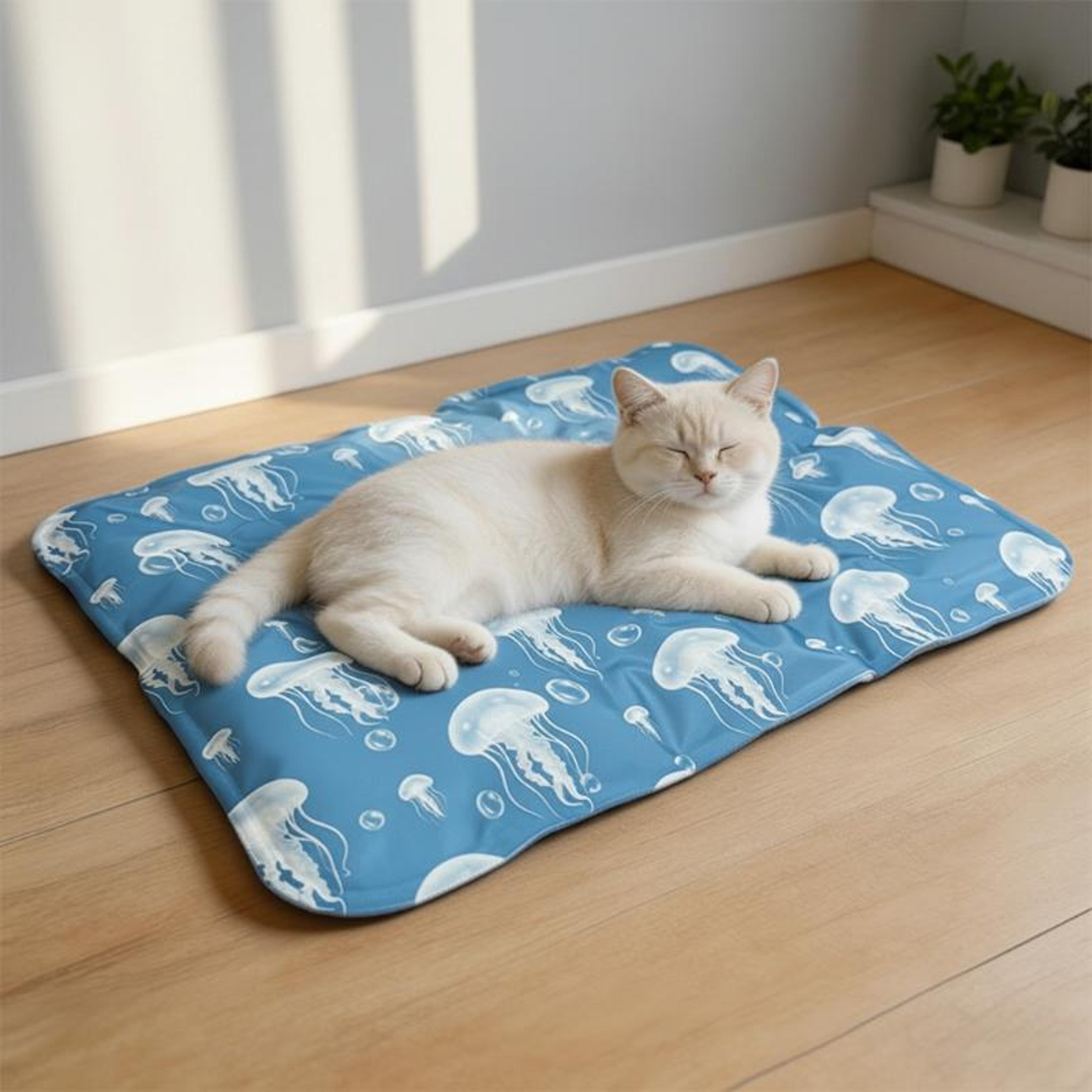 pet cooling mat self cooling gel pad for dogs & cats portable leak proof summer cooling bed