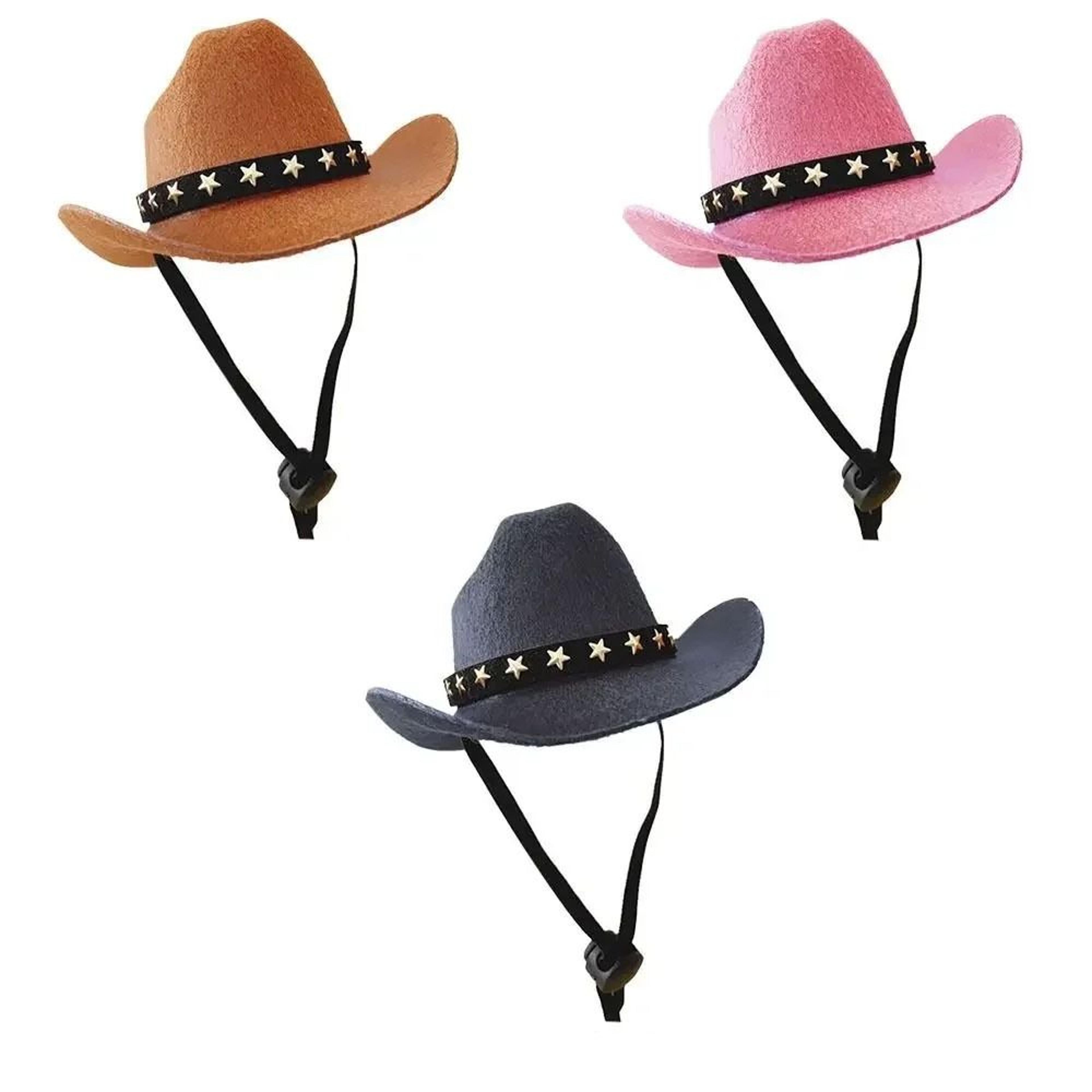 adjustable pet cowboy hat for dogs & cats funny western costume headwear with secure fit