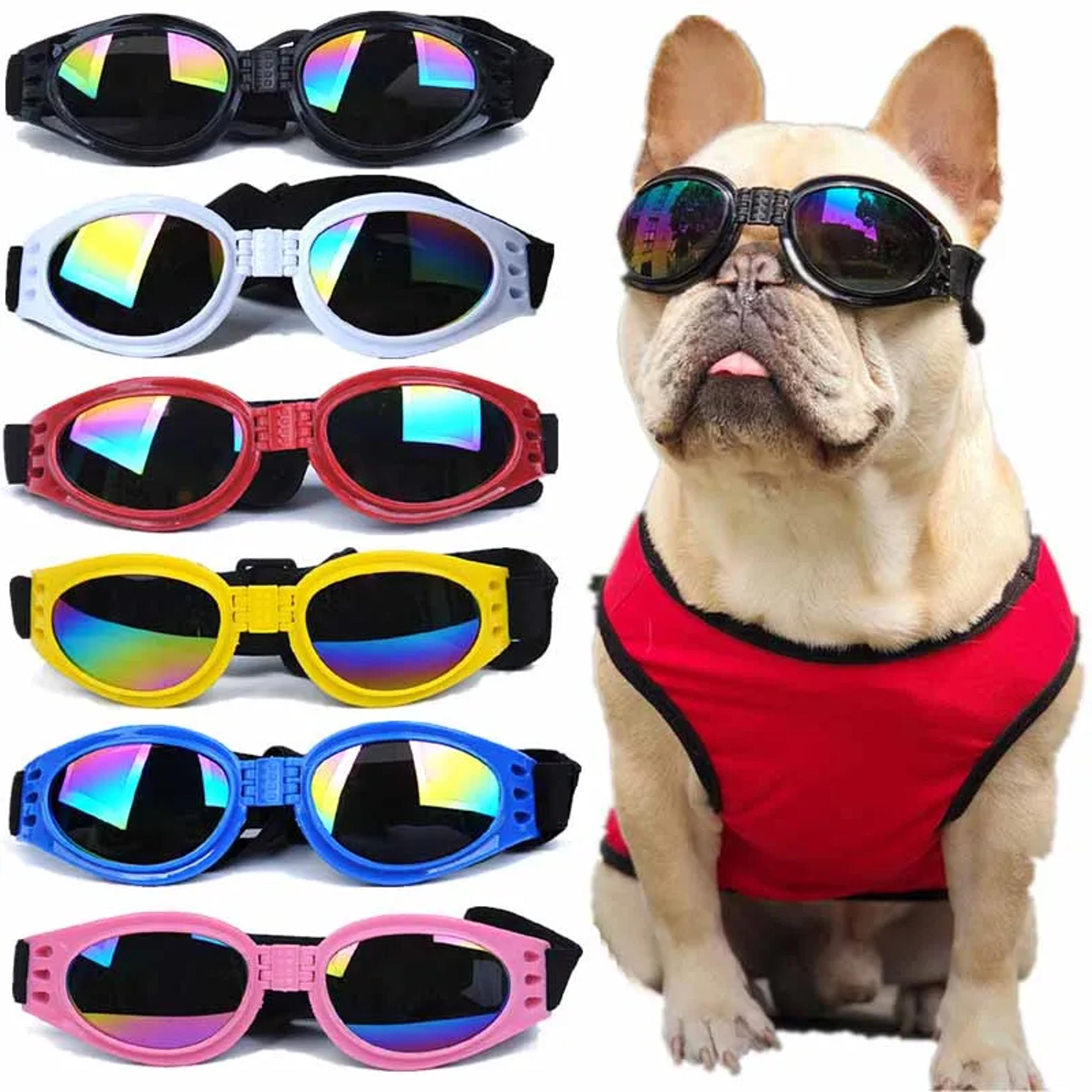 foldable pet sunglasses with uv protection | stylish dog goggles for cats & small dogs