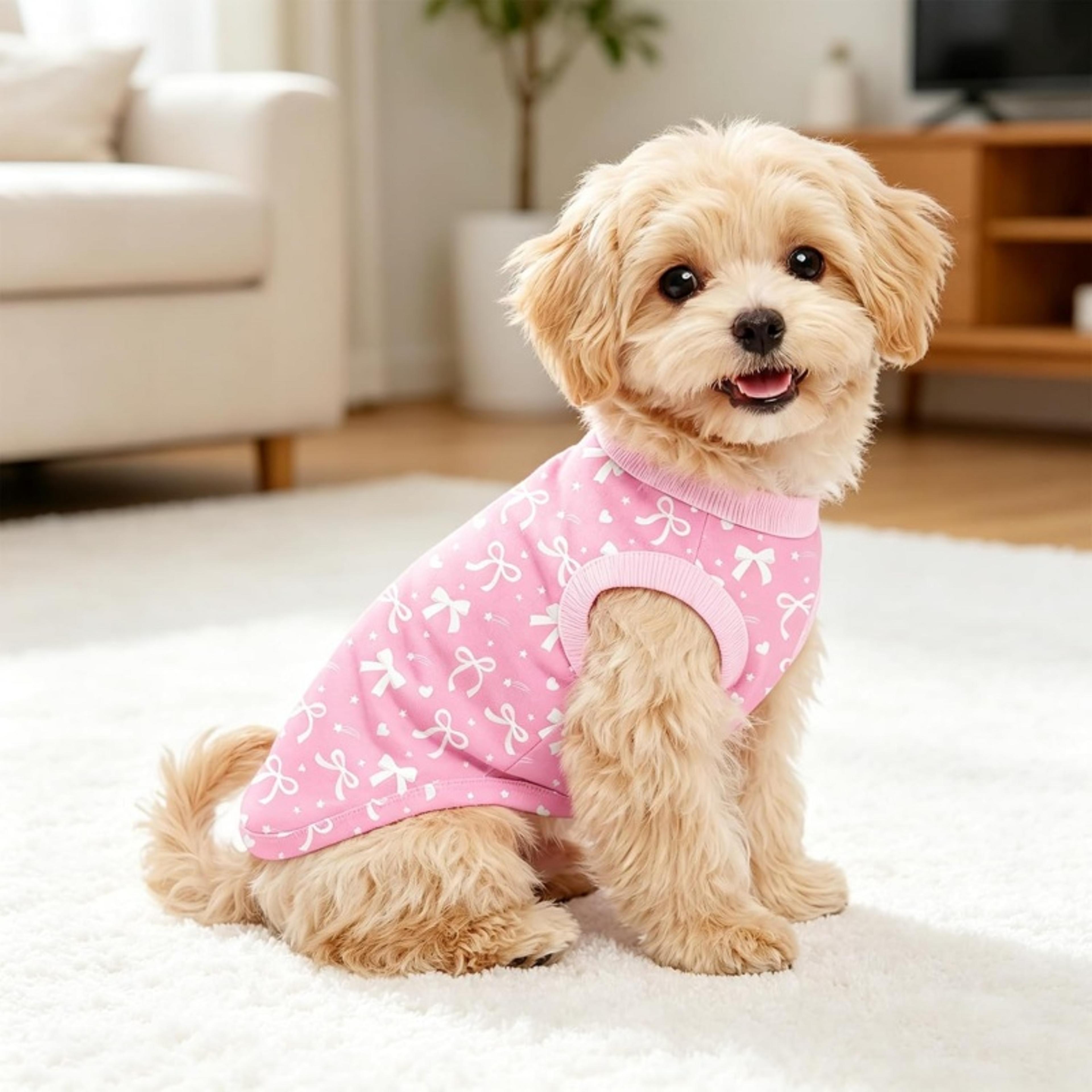 cute small dog shirt breathable sleeveless dog t shirt for puppies & cats soft spring pet clothes
