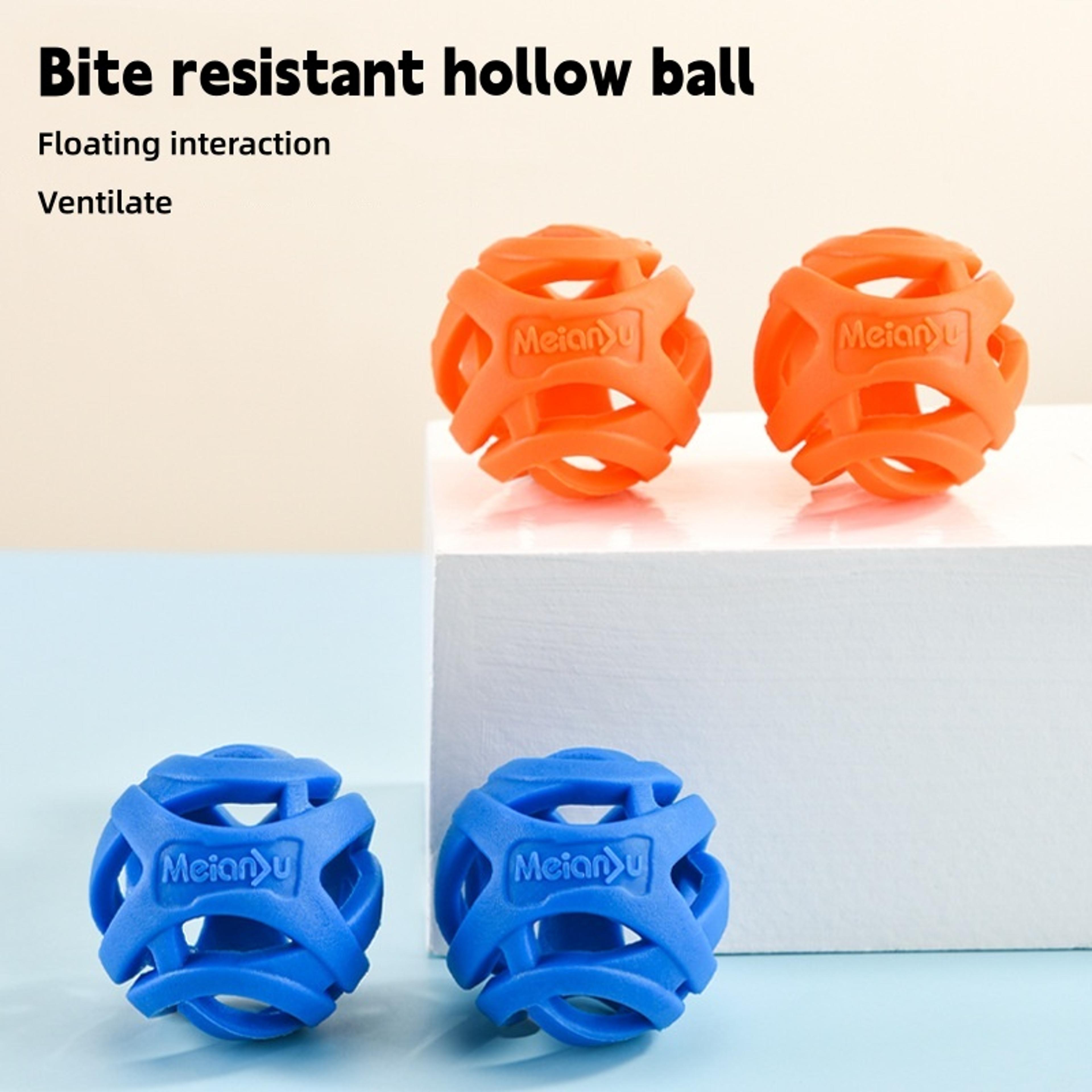 floating dog chew ball for aggressive chewers indestructible rubber dog toy with dental cleaning design