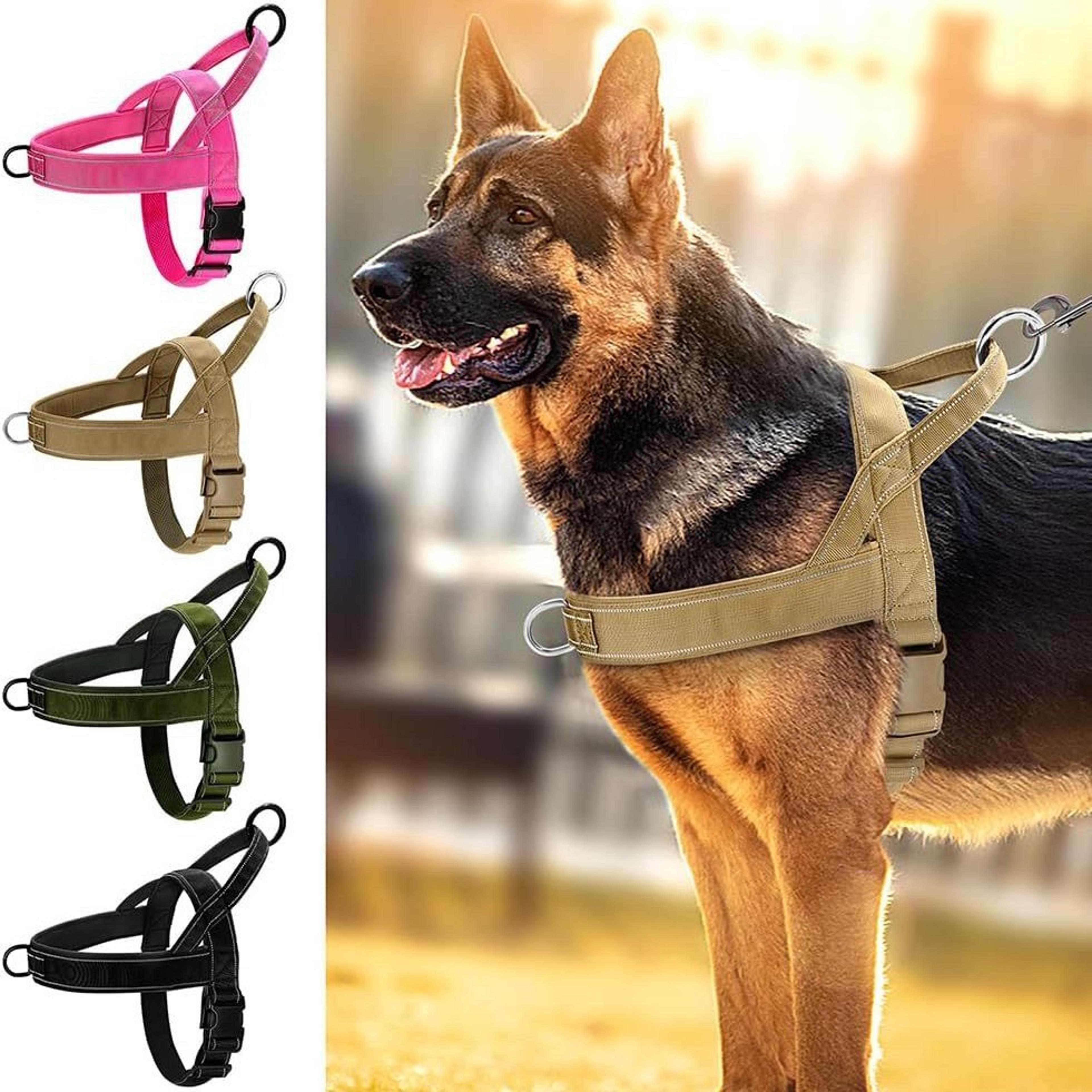 heavy duty tactical dog harness with control handle adjustable no pull dog harness for large dogs